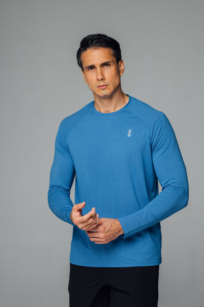 Camiseta 2s Style & Sport Mangas Largas Lisa Para Caballeros