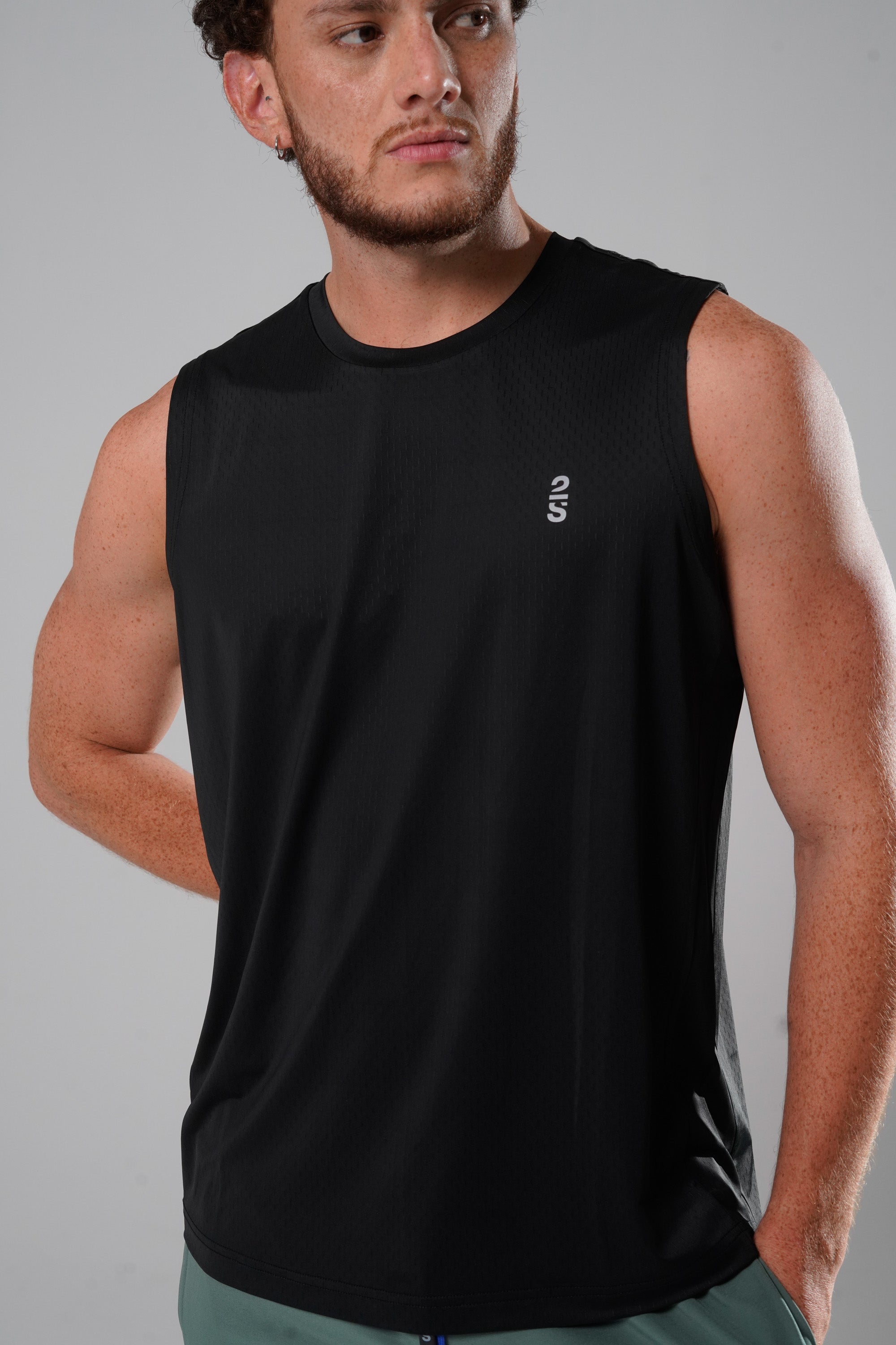 Camiseta 2s Style & Sport sin Mangas Deportiva para Caballeros