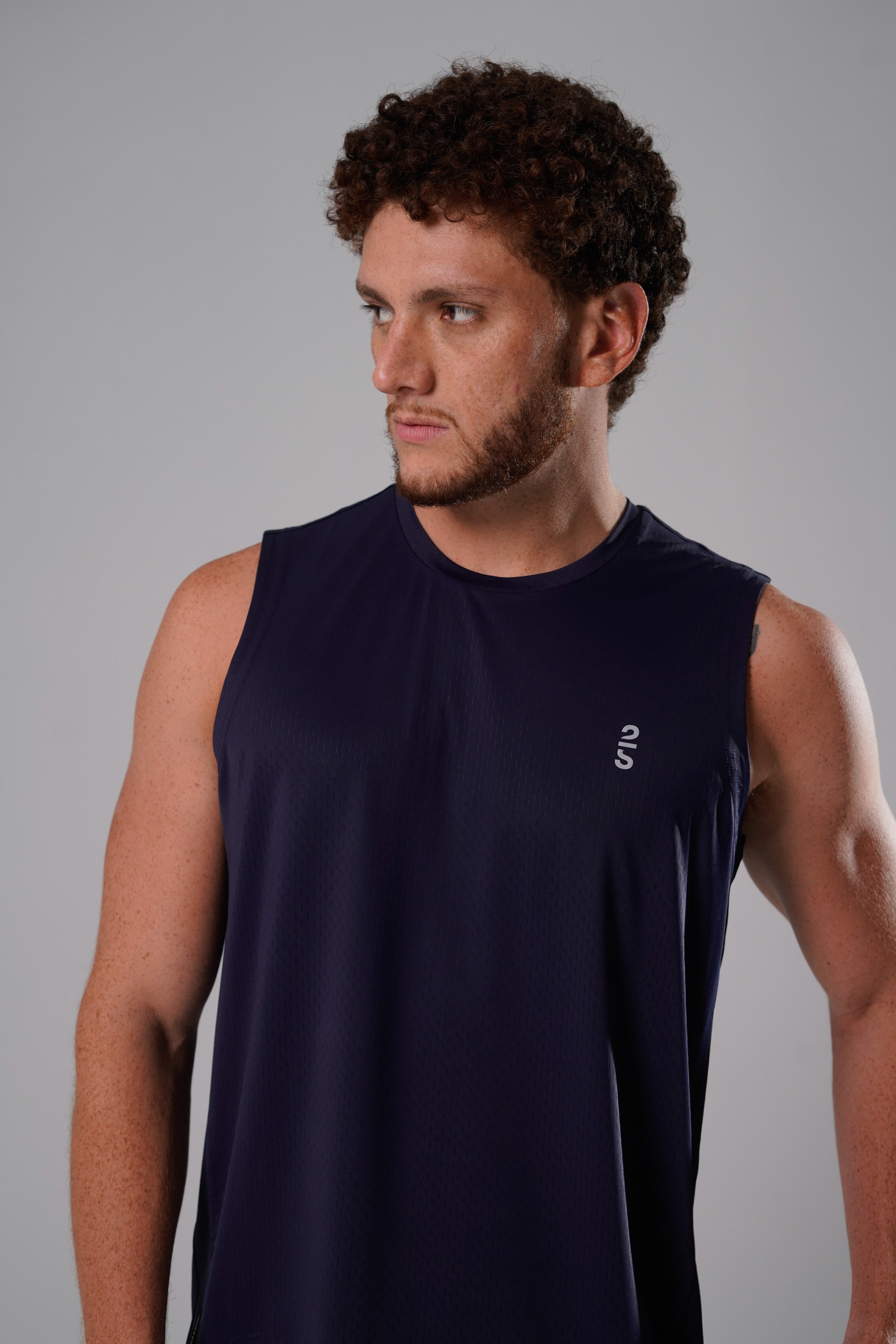 Camiseta 2s Style & Sport sin Mangas Deportiva para Caballeros