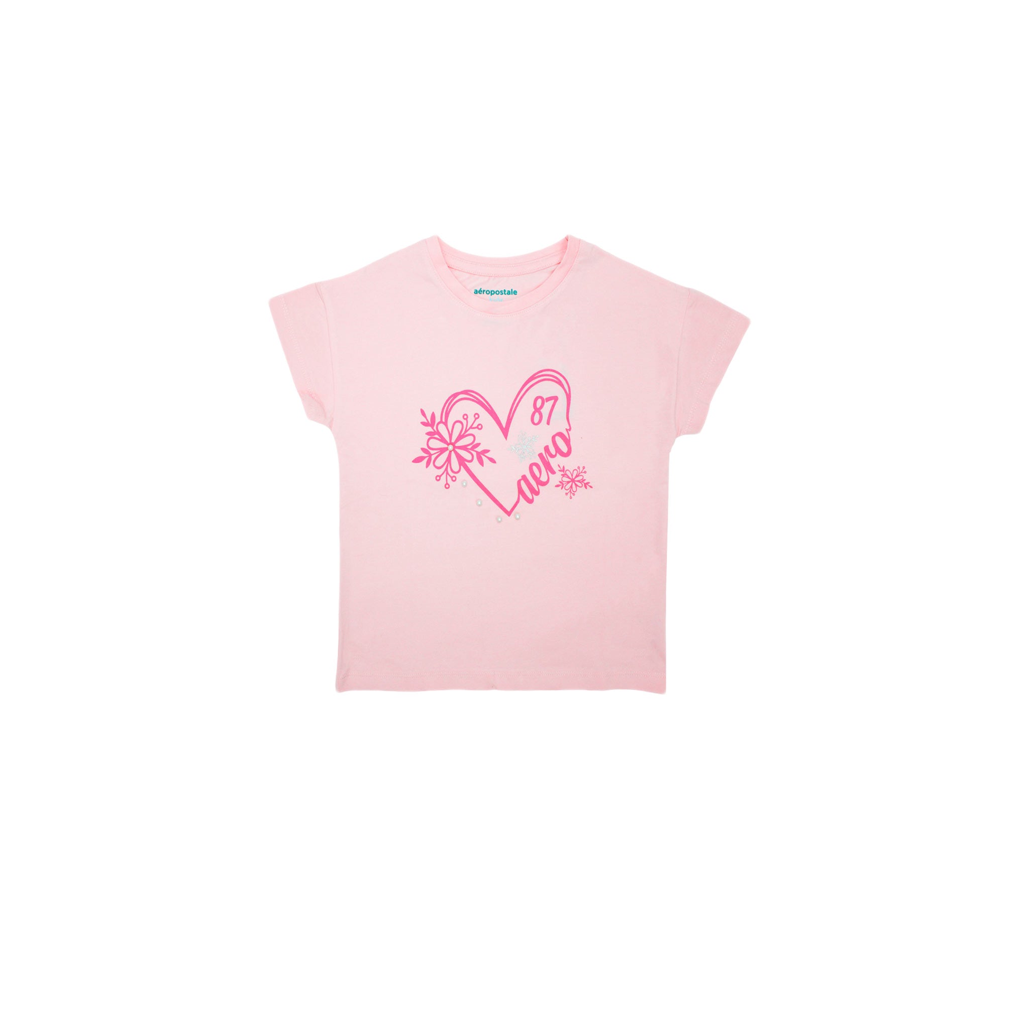 Camiseta Aeropostale Mangas Cortas Estampado Nina