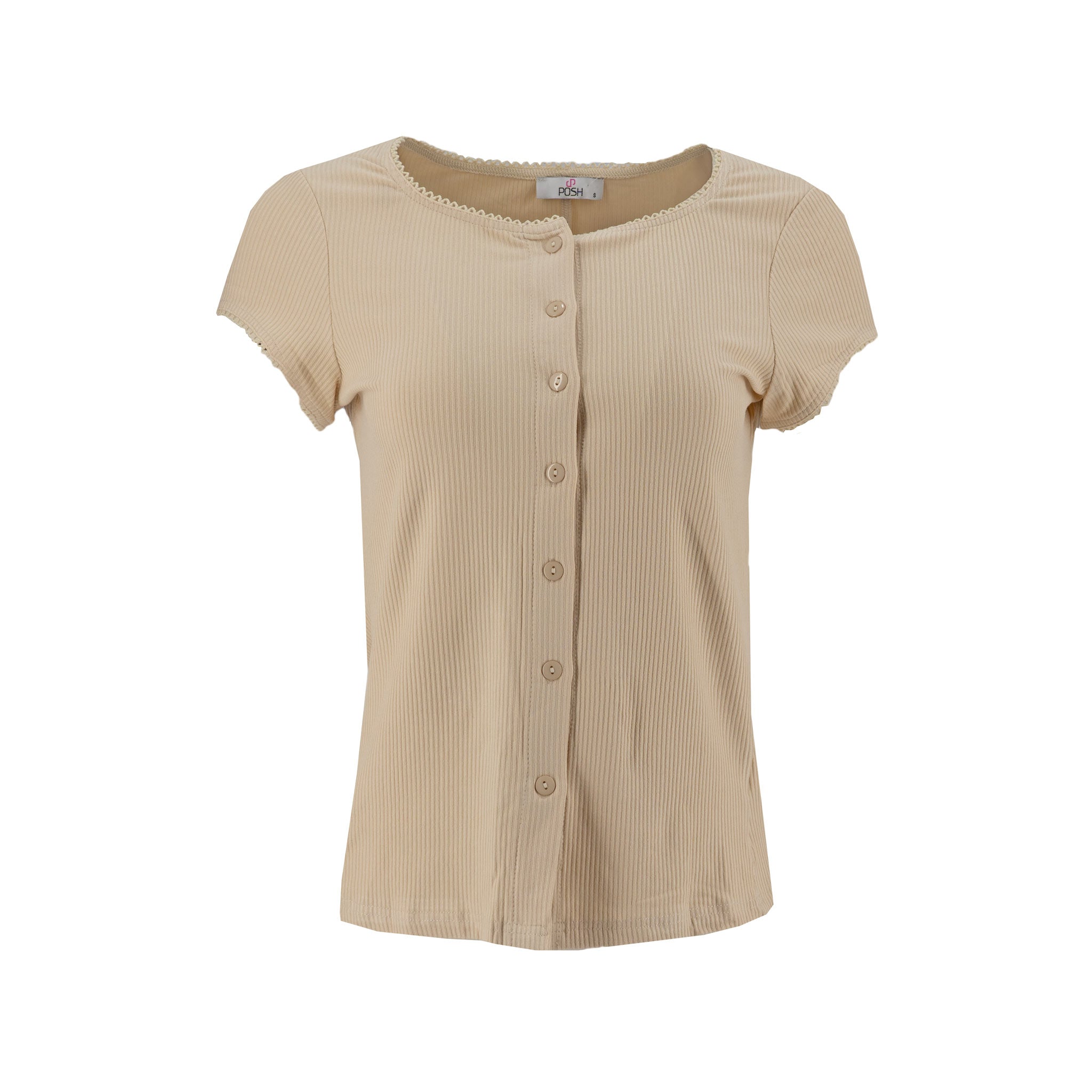 Blusa Posh Mangas Cortas Lisa para Damas