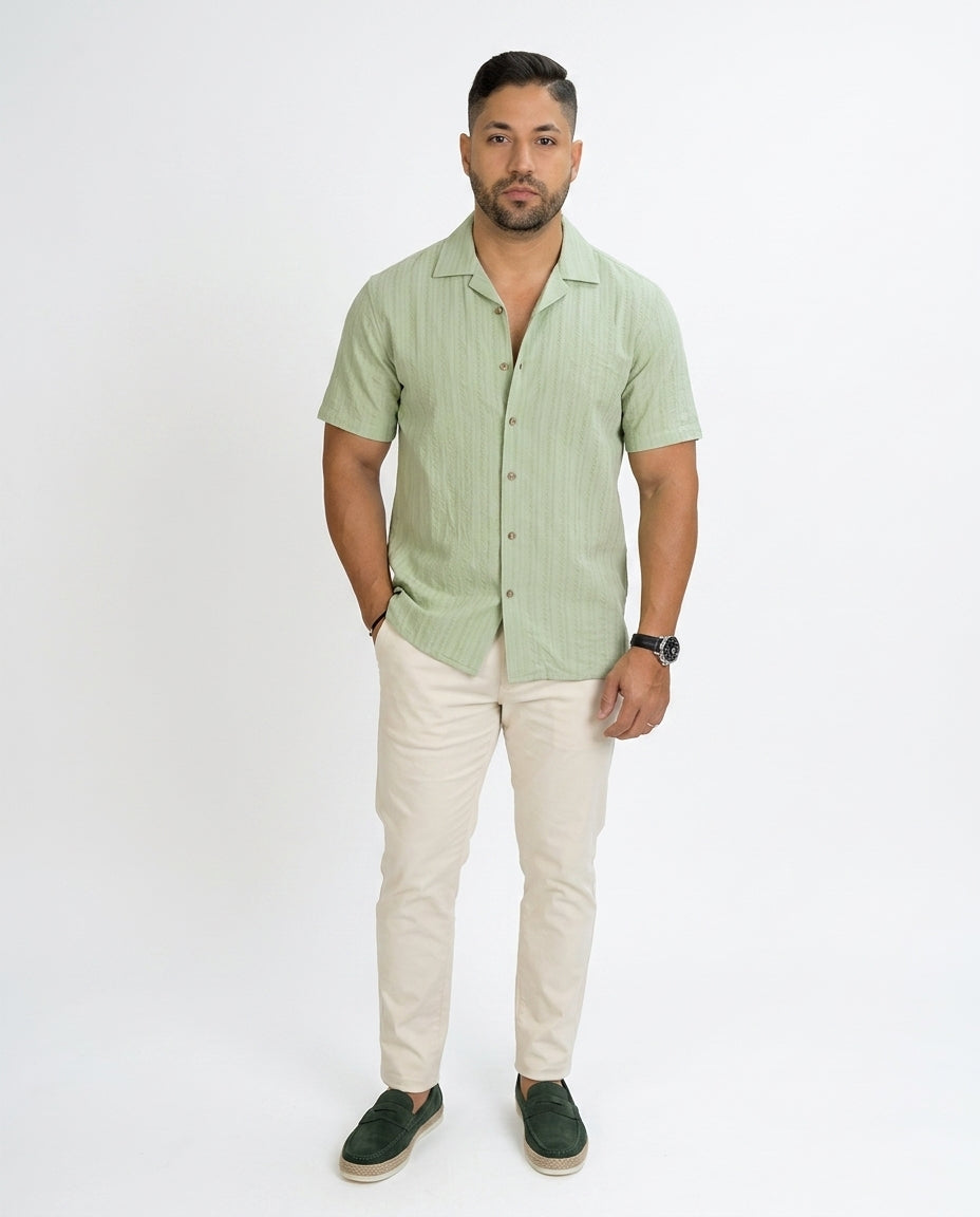 Camisa 1492 de Mangas Cortas Estampada para Caballeros