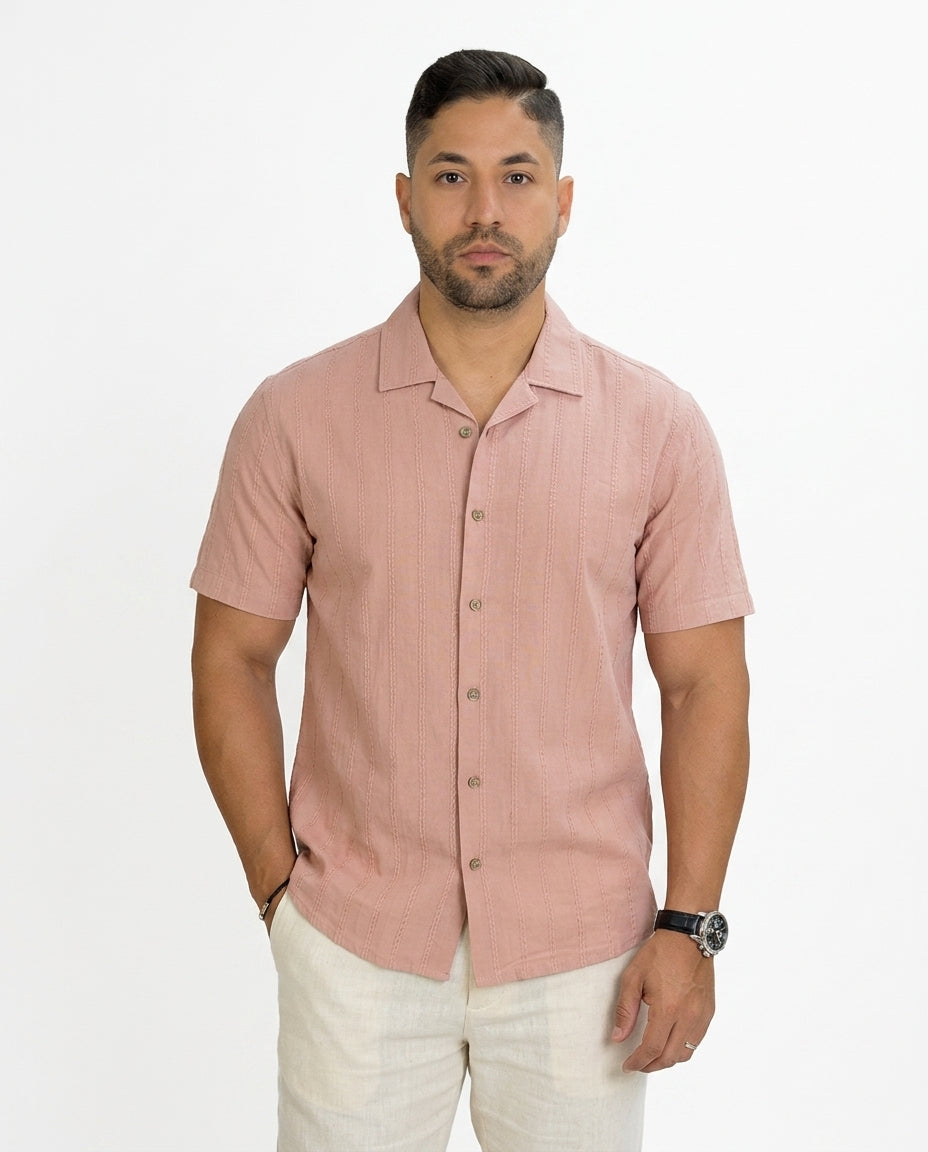 Camisa 1492 de Mangas Cortas Estampada para Caballeros