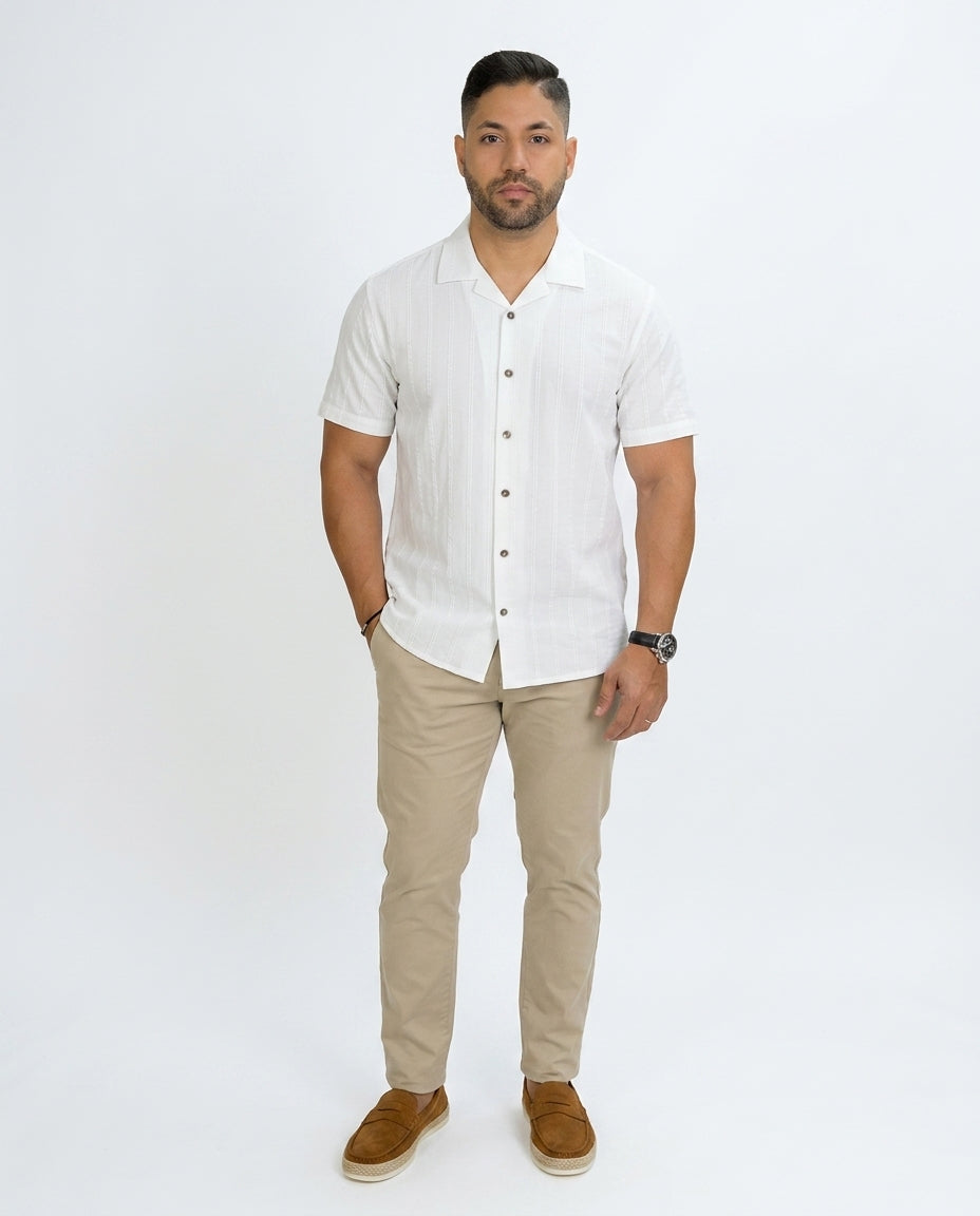 Camisa 1492 de Mangas Cortas Estampada para Caballeros