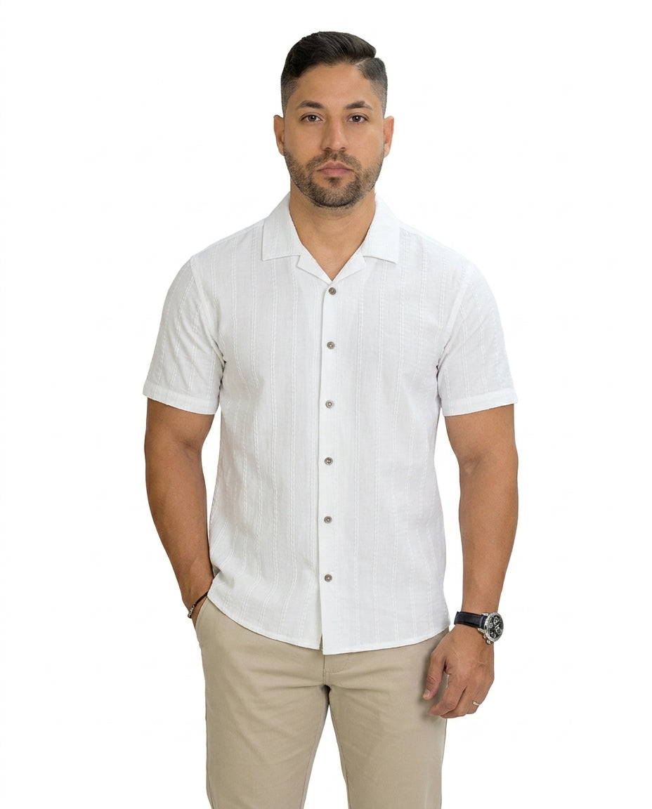 Camisa 1492 de Mangas Cortas Estampada para Caballeros