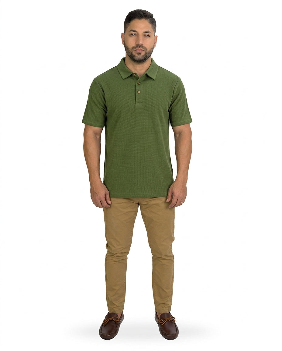 Polo 1492 Brocado de Mangas Cortas para Caballeros