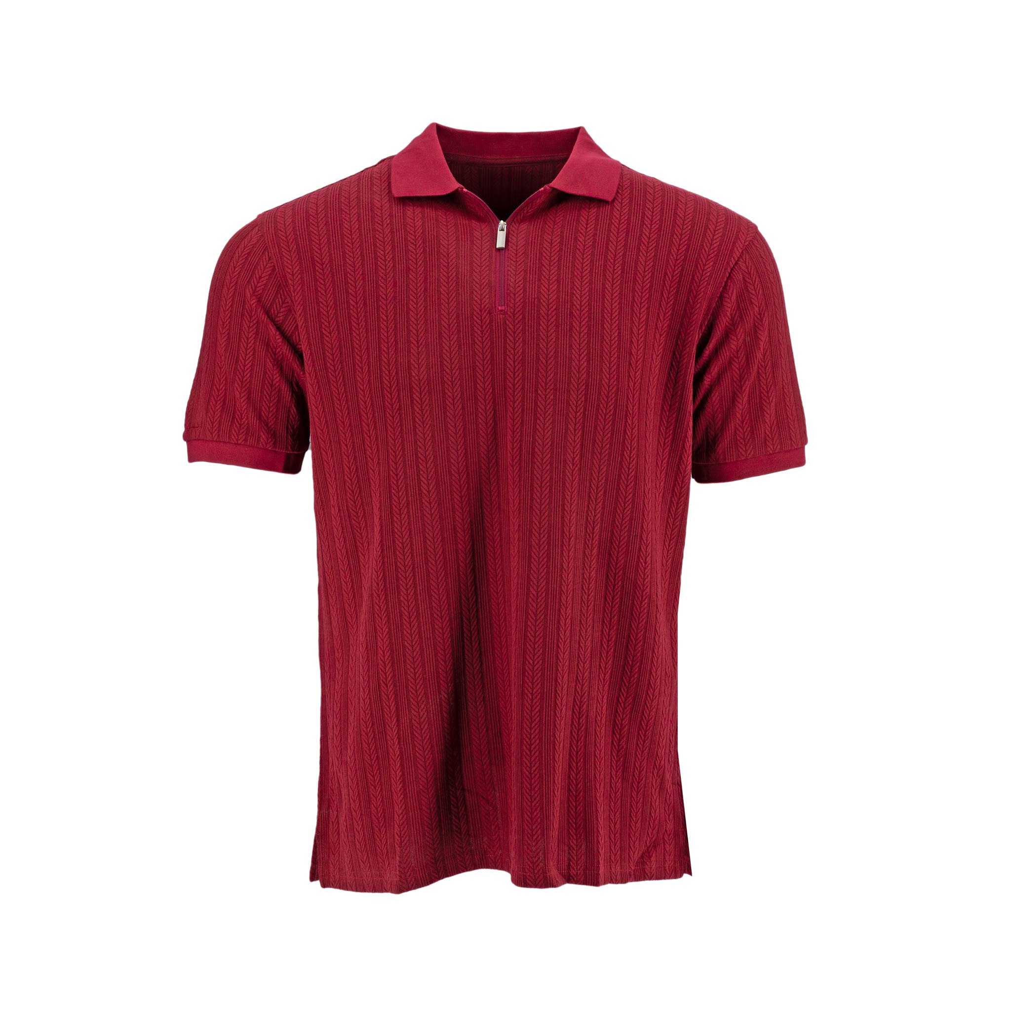 Poloshirt 1492 Mangas Cortas Liso con Ziper para Caballeros