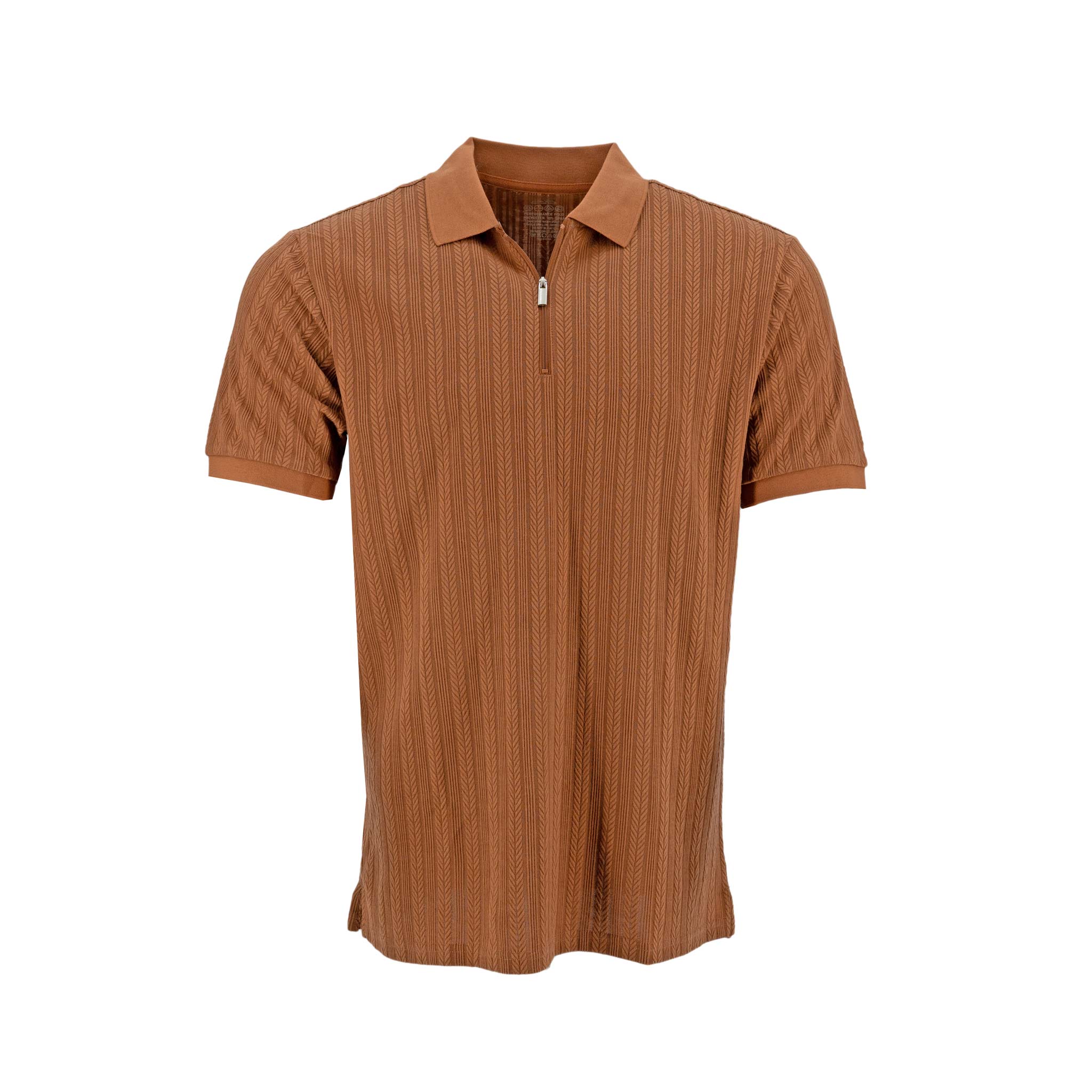 Poloshirt 1492 Mangas Cortas Liso con Ziper para Caballeros