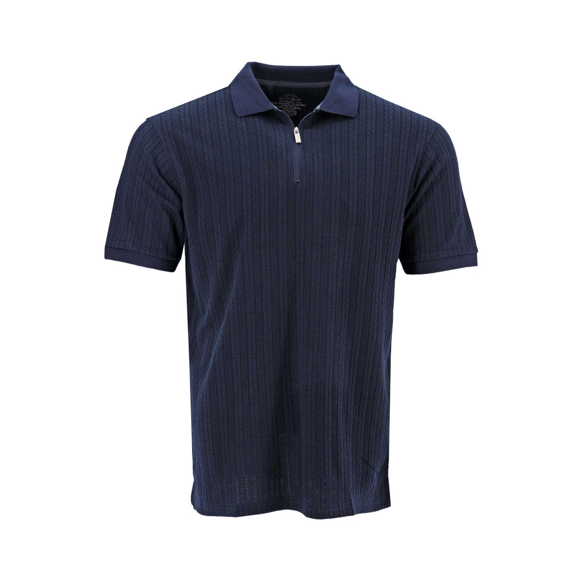 Poloshirt 1492 Mangas Cortas Liso con Ziper para Caballeros