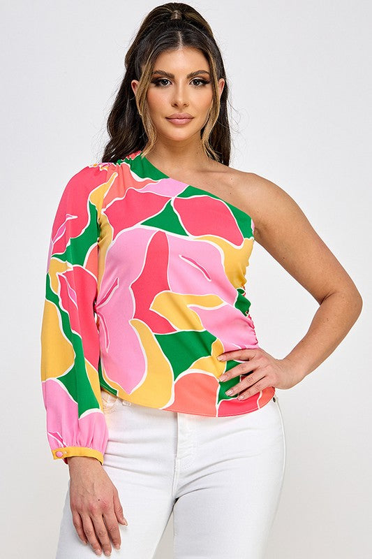 Blusa Milk & Honey Mangas Largas Estampada P/ Dama 38075T by Milk & Honey