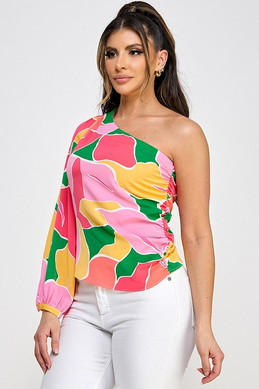 Blusa Milk & Honey Mangas Largas Estampada P/ Dama 38075T by Milk & Honey