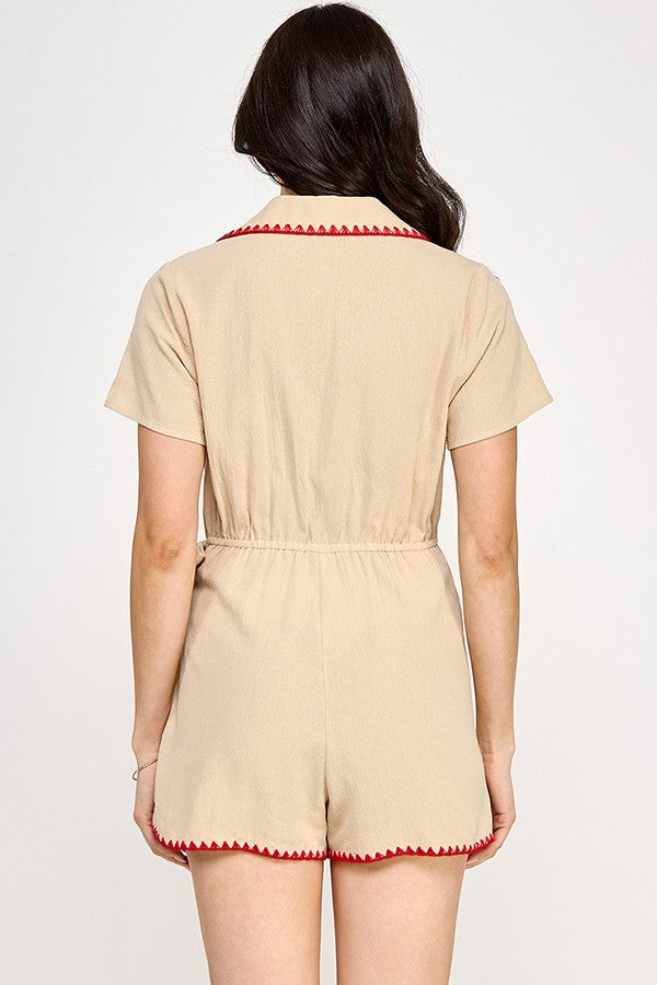 Enterizo Milk & Honey Mangas Cortas Liso para Damas
