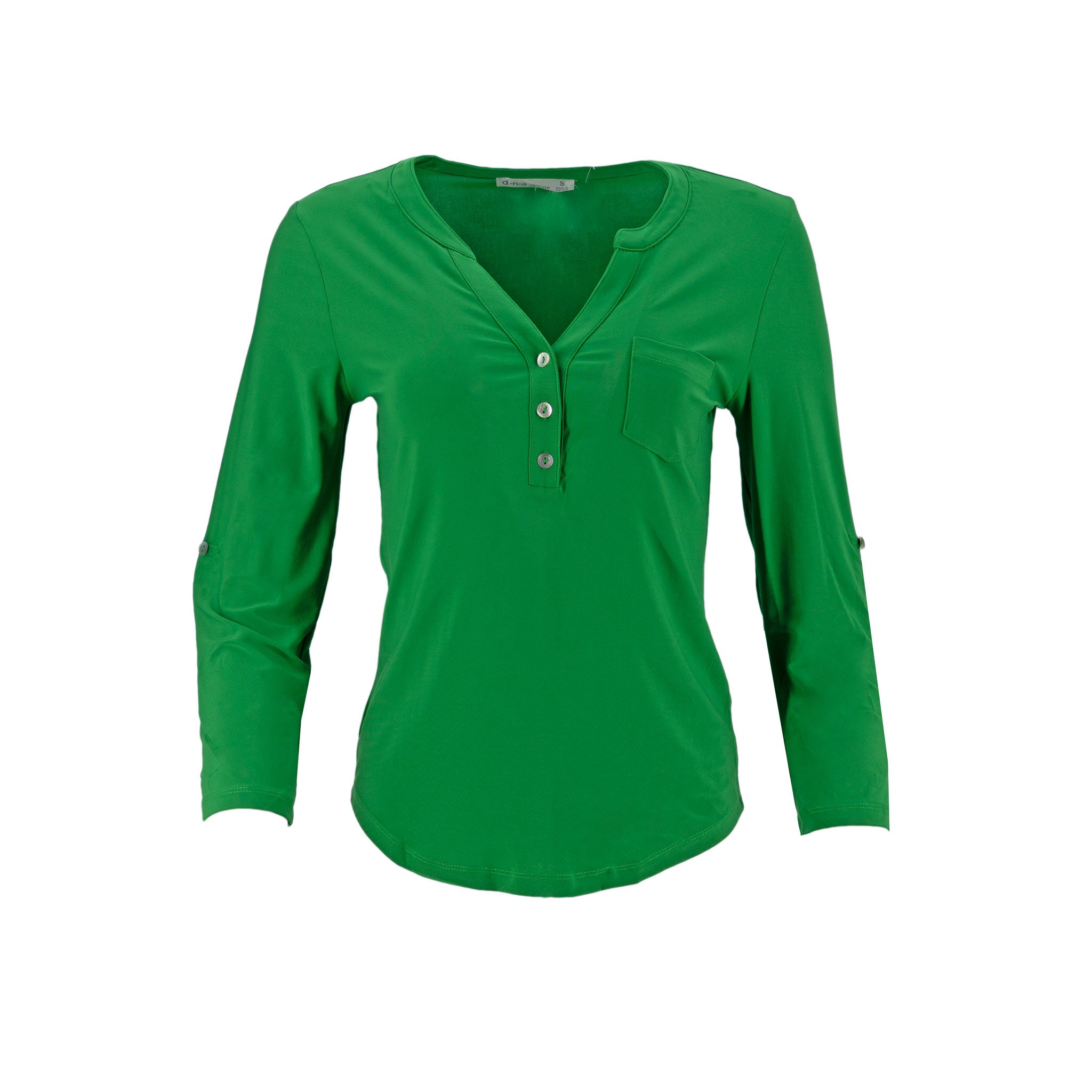 Blusa Dna Couture Mangas Largas Lisa para Damas