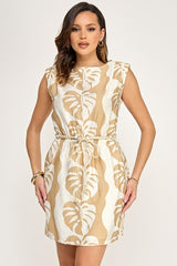 Vestido Milk & Honey sin Mangas Estampado Mocha para Damas