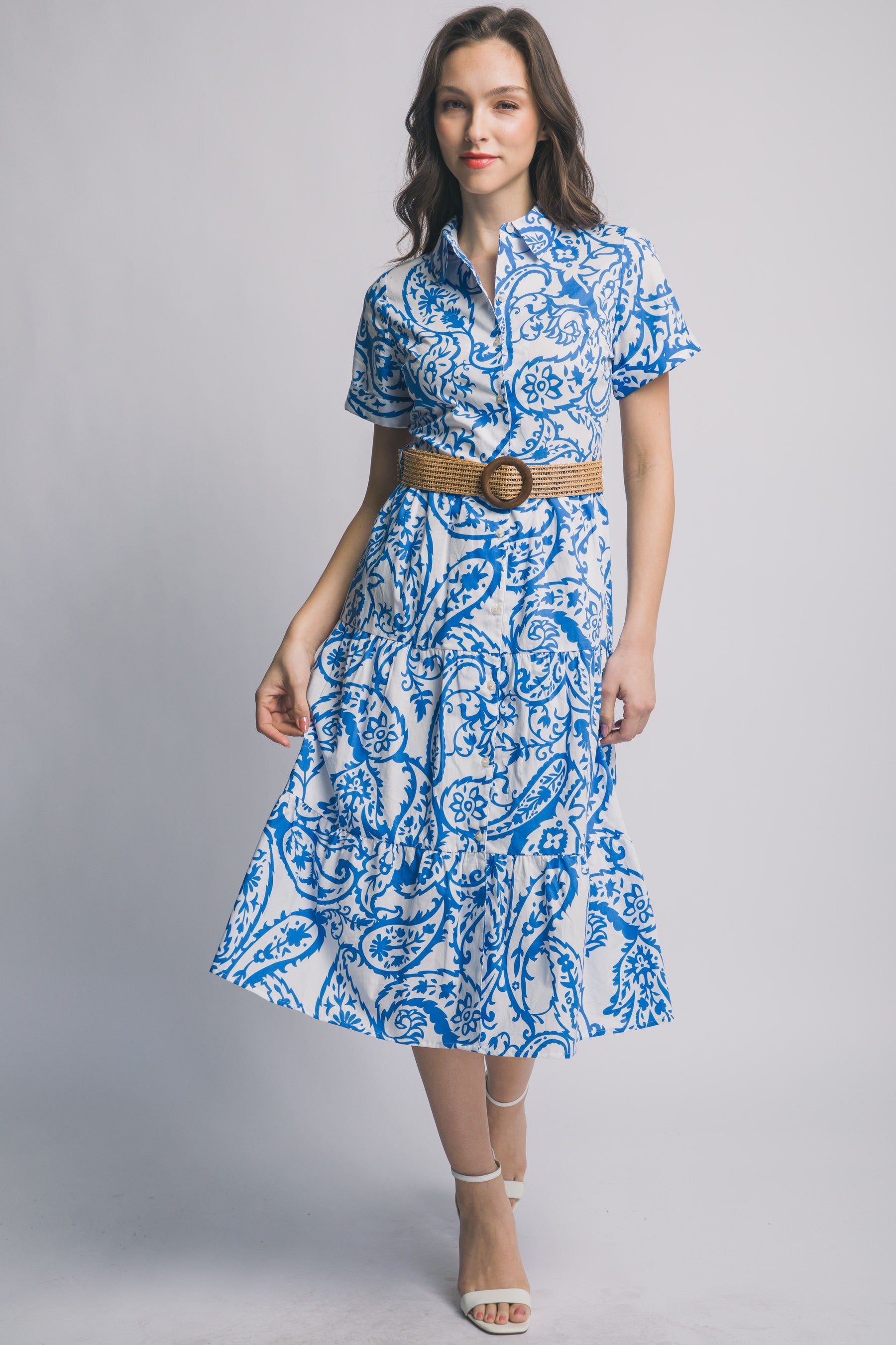 Vestido Love Tree Mangas Cortas Estampado para Damas
