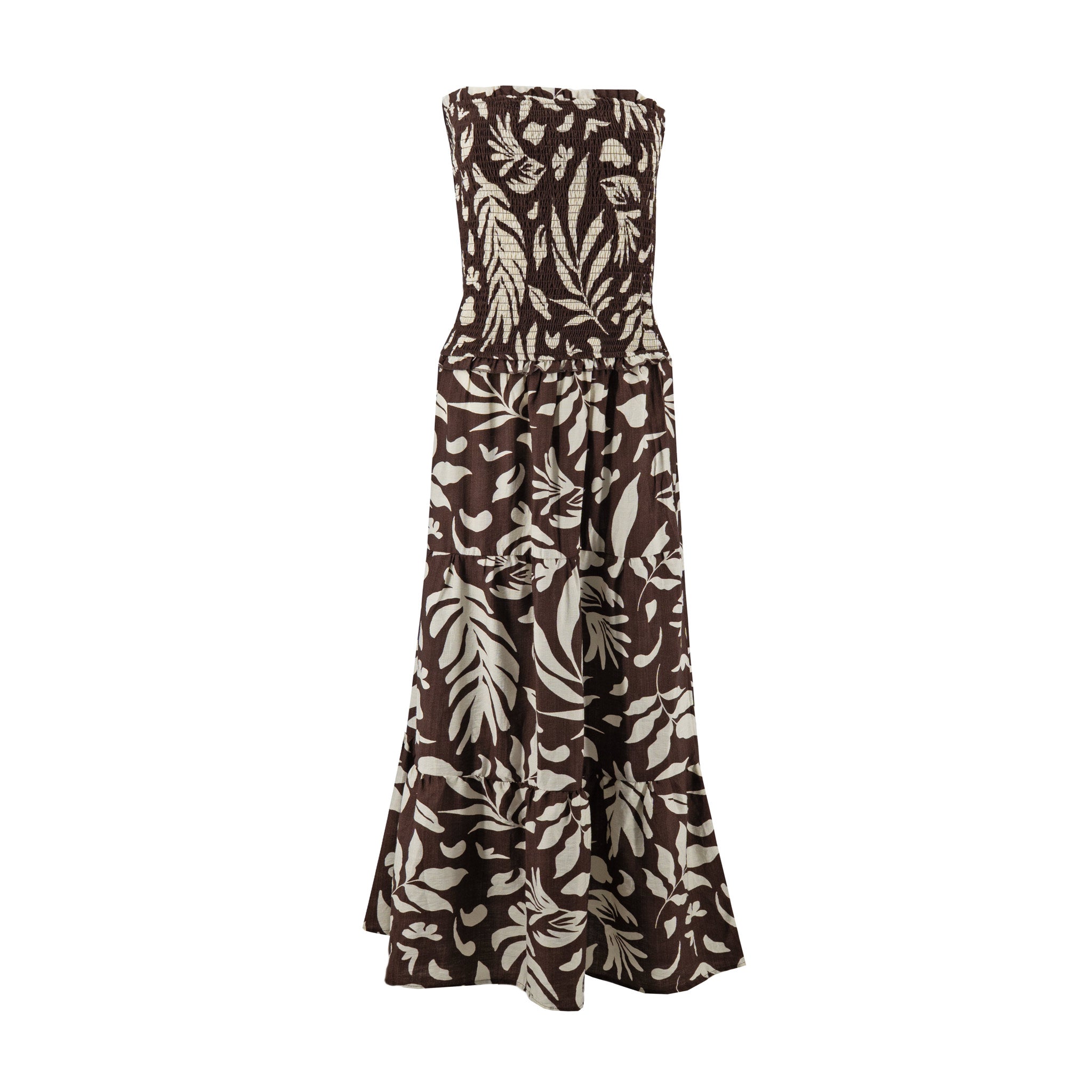 Vestido Love Tree sin Mangas Estampado para Damas – CHOCOLATE