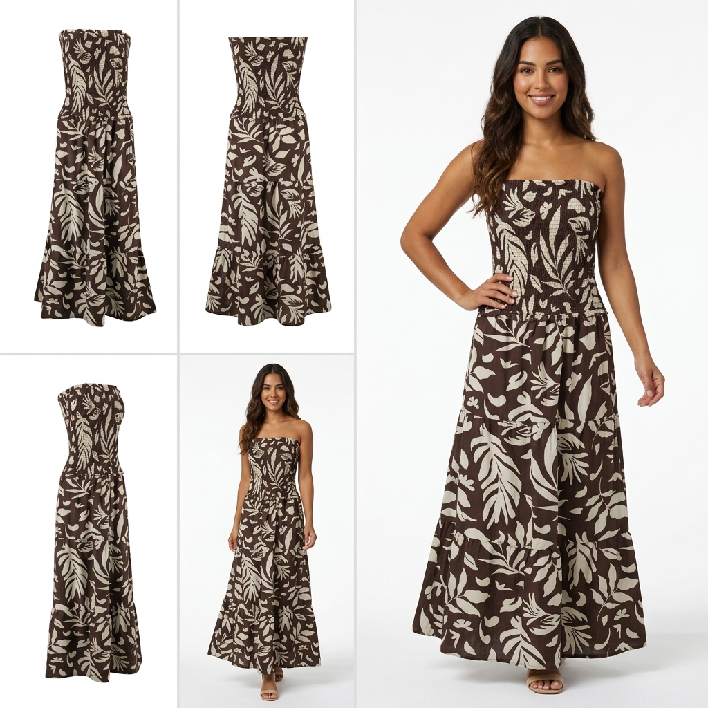 Vestido Love Tree sin Mangas Estampado para Damas – vista 2
