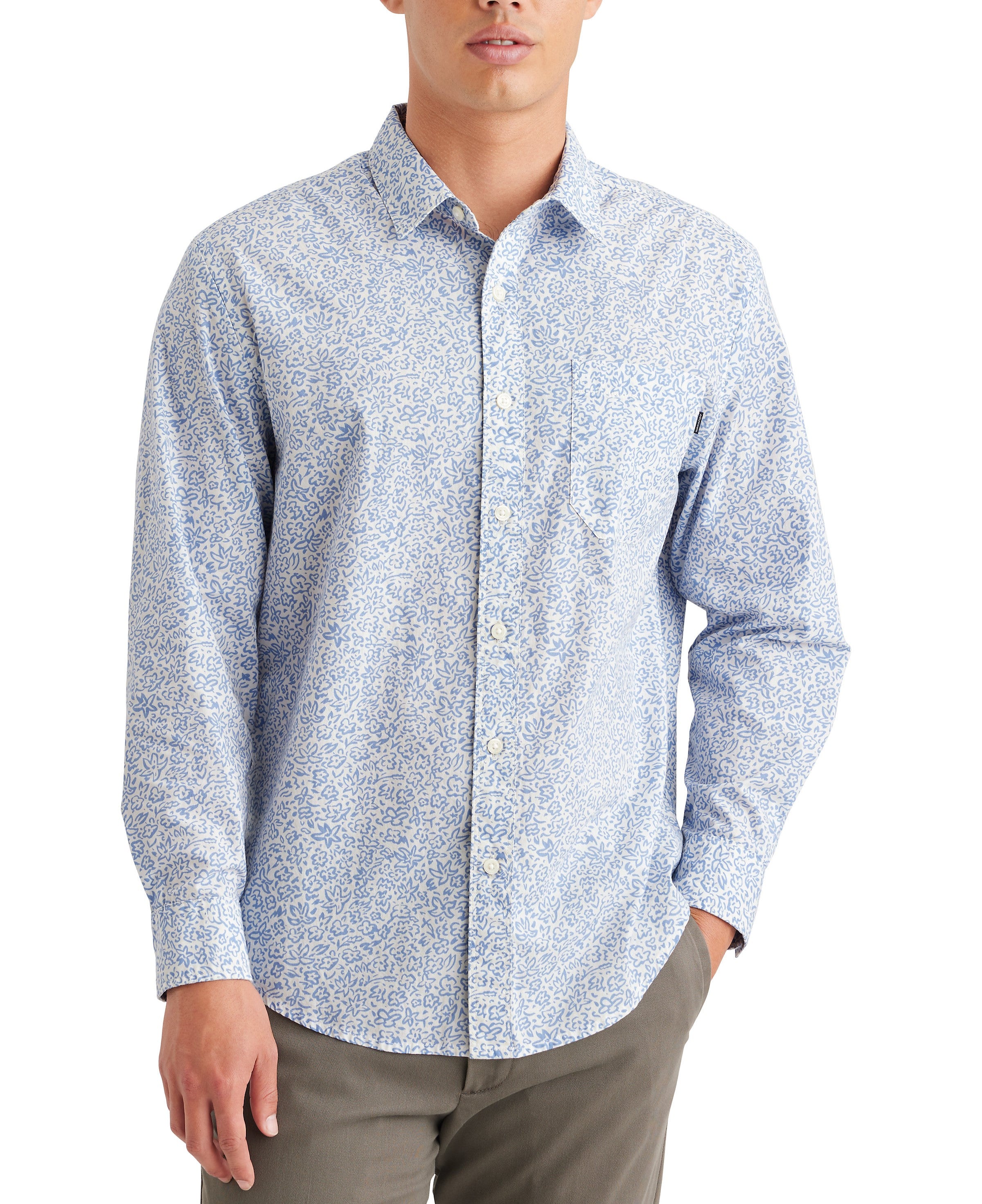 Camisa Dockers Mangas Largas Estampada P/ Caballeros by Dockers