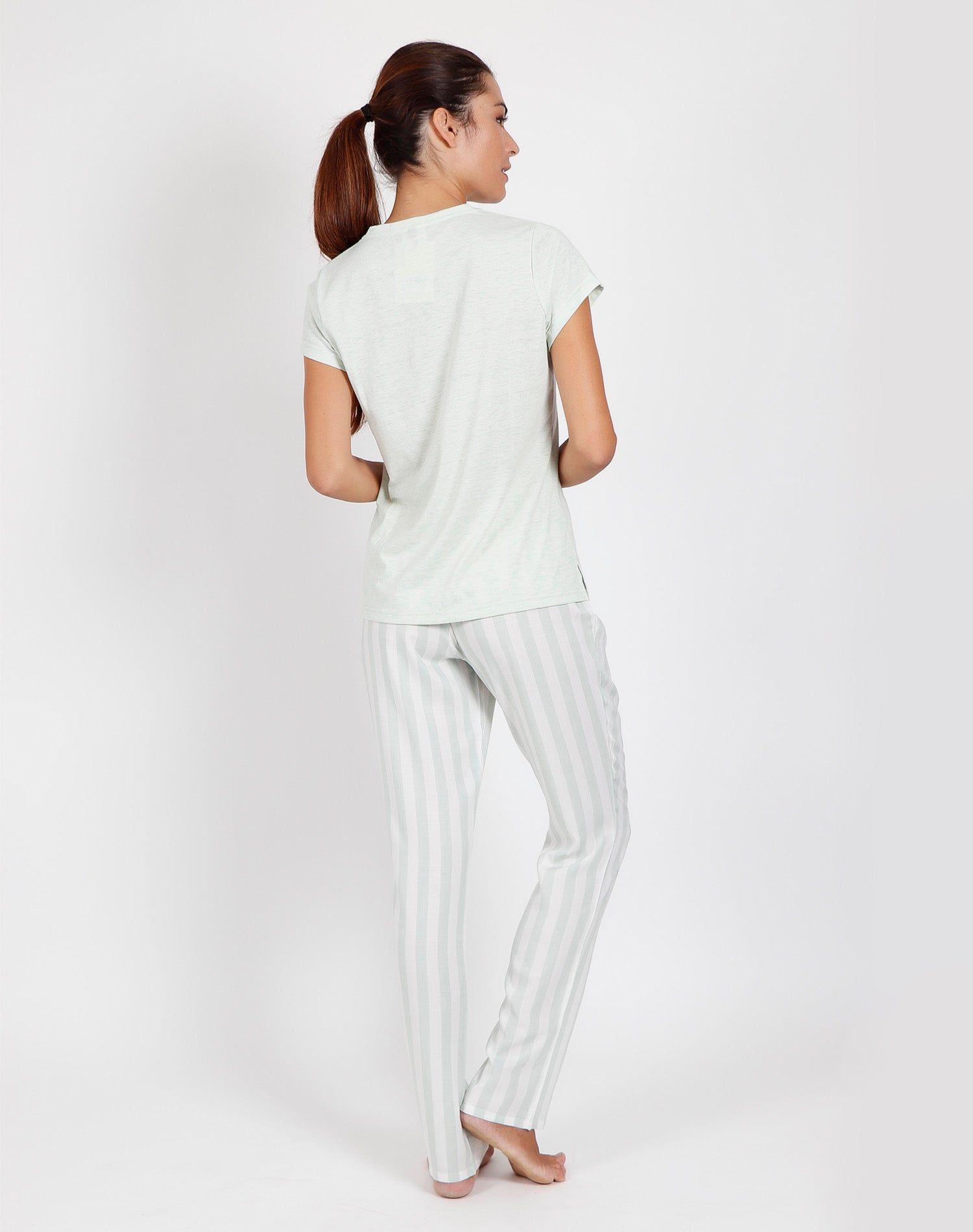 Conjunto Admas Mangas Cortas Classic Stripes Rayas P/ Damas by Admas