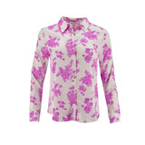 Blusa White Rhino Mangas Largas Floral Rosado para Damas