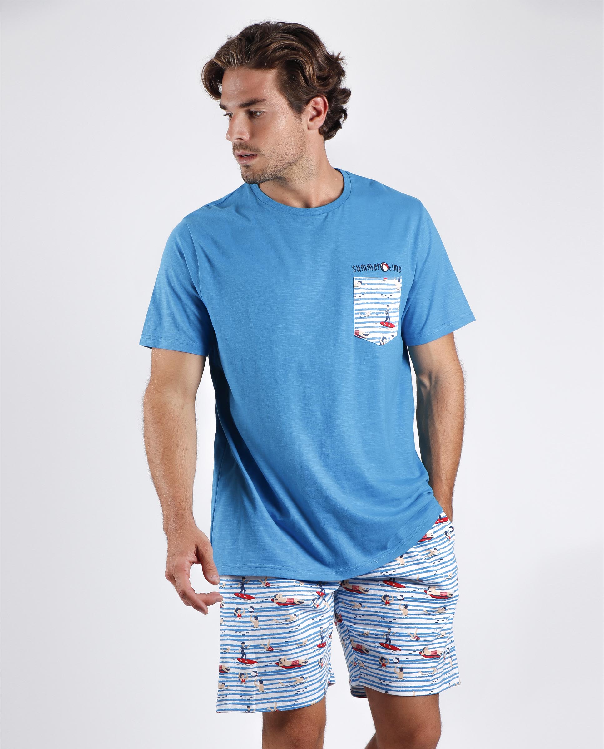 Conjunto Admas Mangas Cortas Estampado 2 Piezas Para Caballeros by Admas