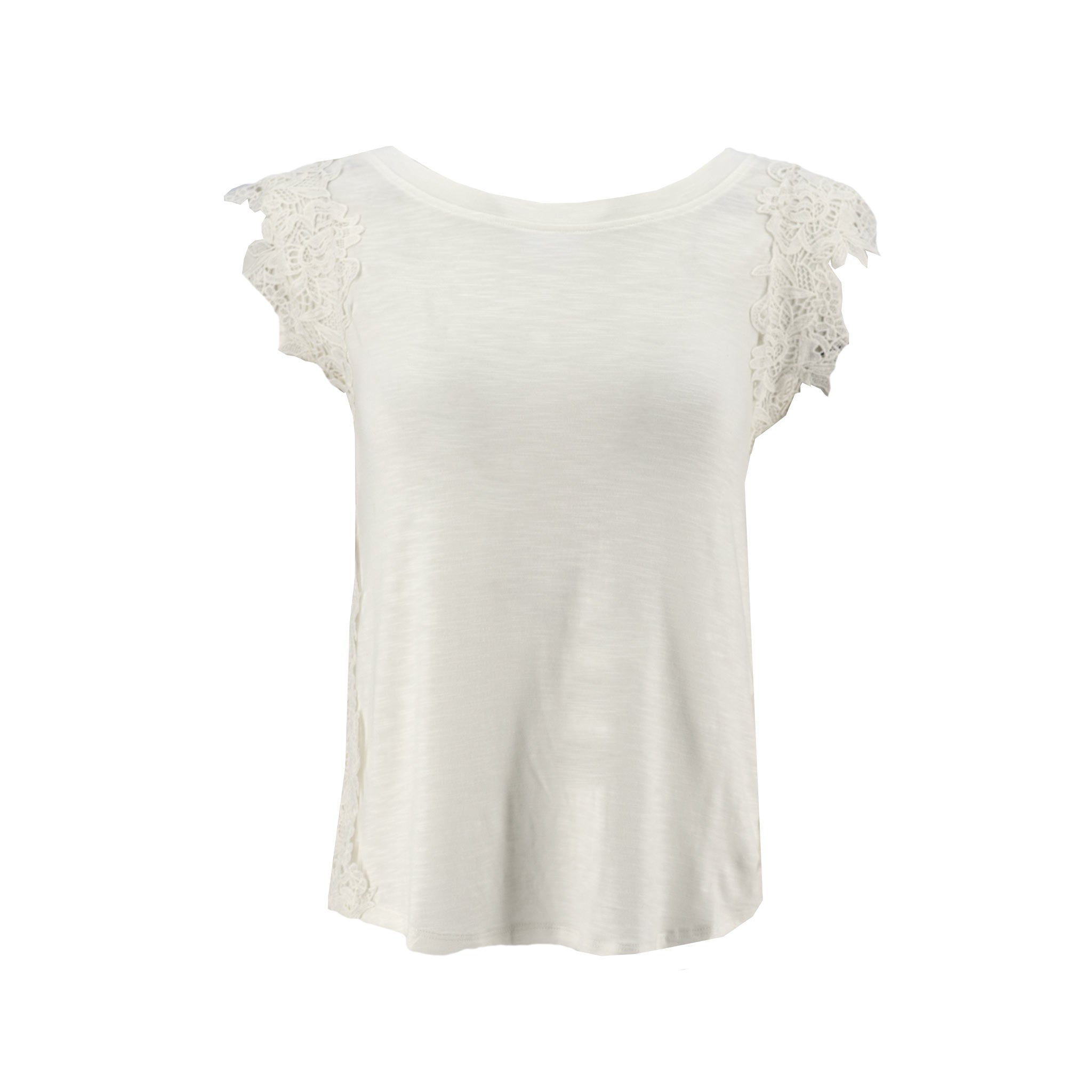 Blusa Stella Ginger Mangas Cortas Lisa Encaje para Damas