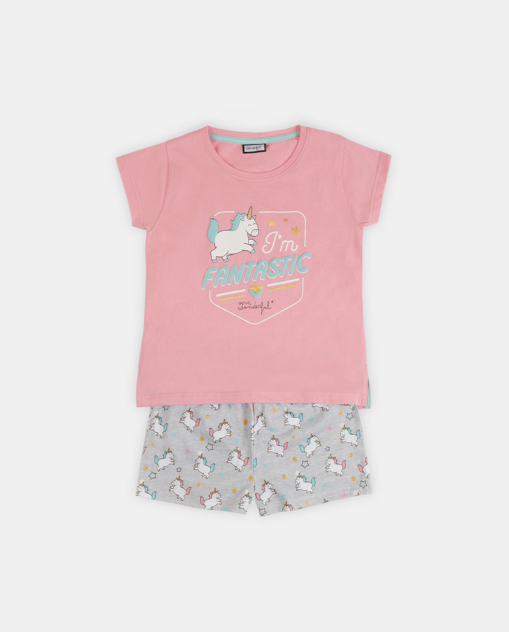 Conjunto Mr Wonderful Mangas Cortas Estampado 2 Piezas P/ Niñas by Mr. Wonderful