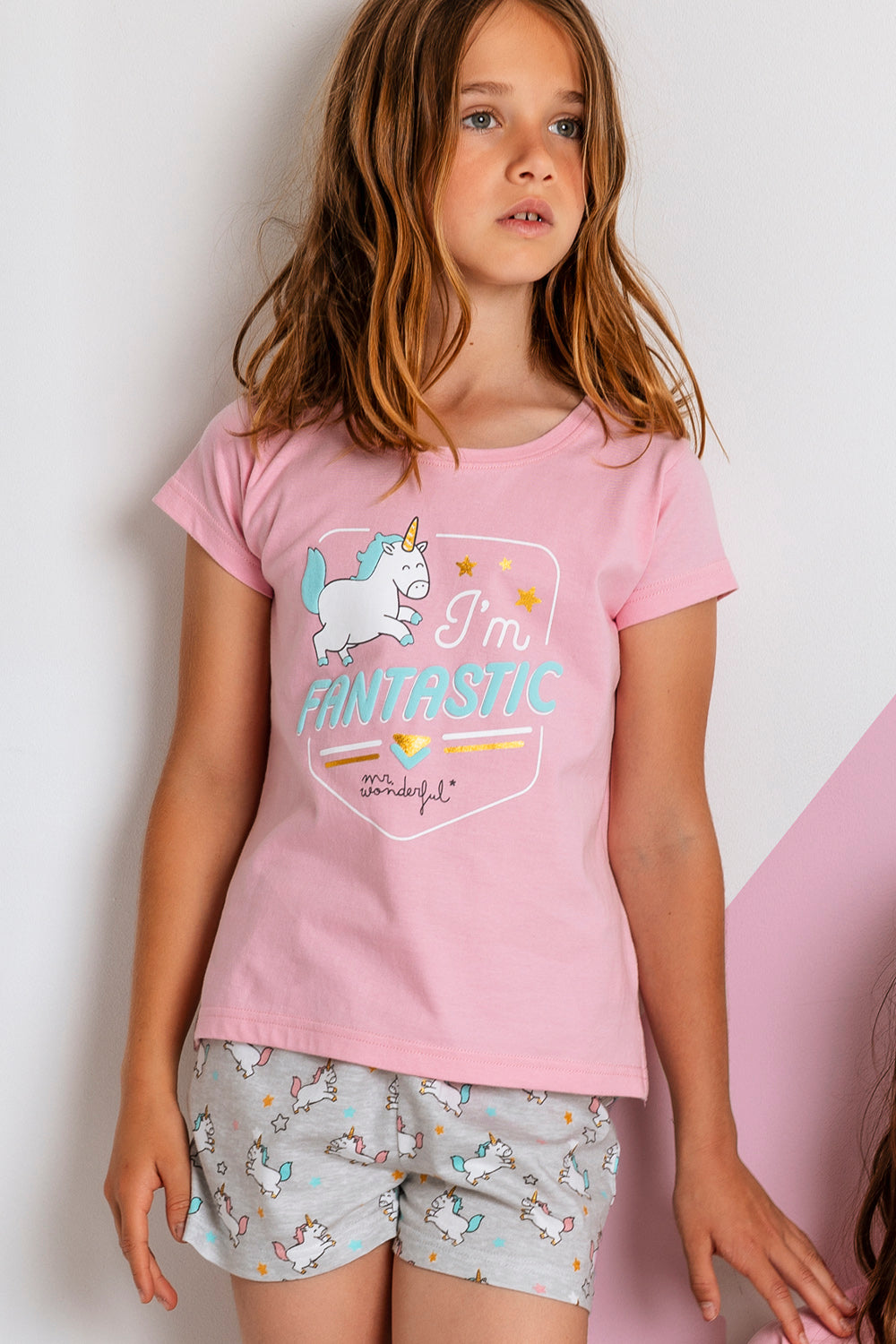 Conjunto Mr Wonderful Mangas Cortas Estampado 2 Piezas P/ Niñas by Mr. Wonderful