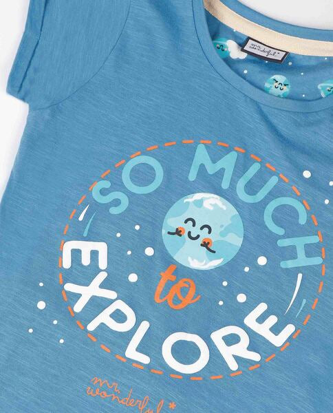 Conjunto Mr Wonderful Mangas Cortas Estampado 2 Piezas P/ Niñas by Mr. Wonderful