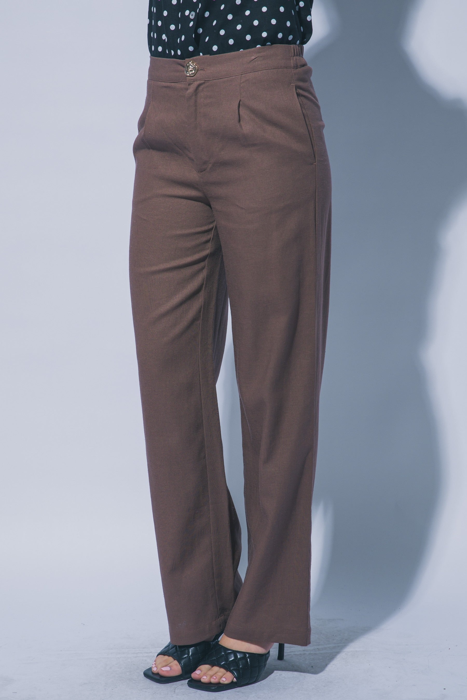 Pantalónes Love Tree Liso Pinza Elast para Damas