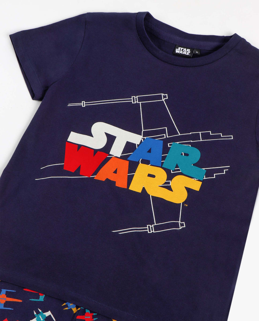 Conjunto Star Wars 2 Piezas Mangas Cortas Estampado P/ Niños by Star Wars