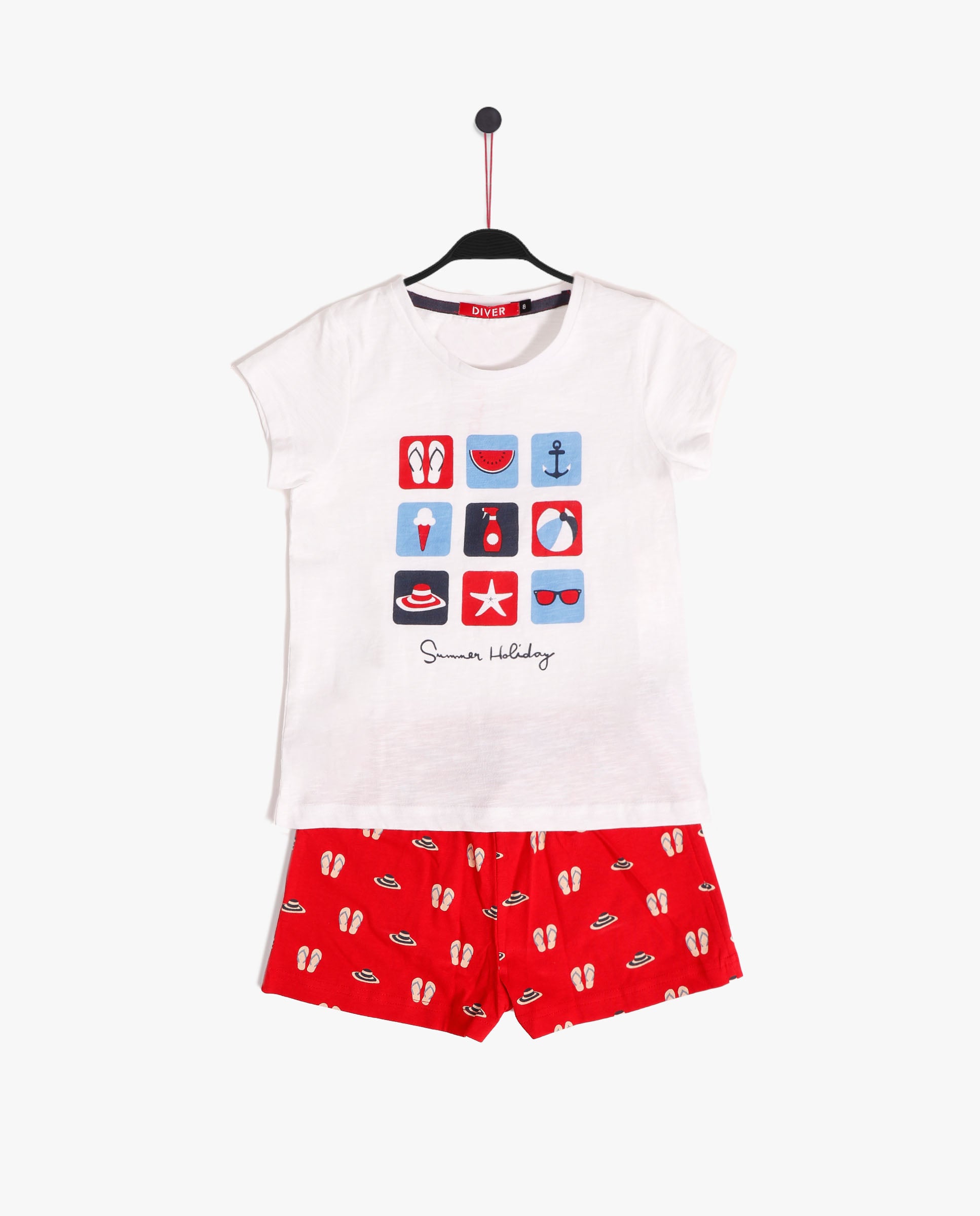 Conjunto Admas 2 Piezas Mangas Cortas Estampado P/ Niñas 60856 by Admas