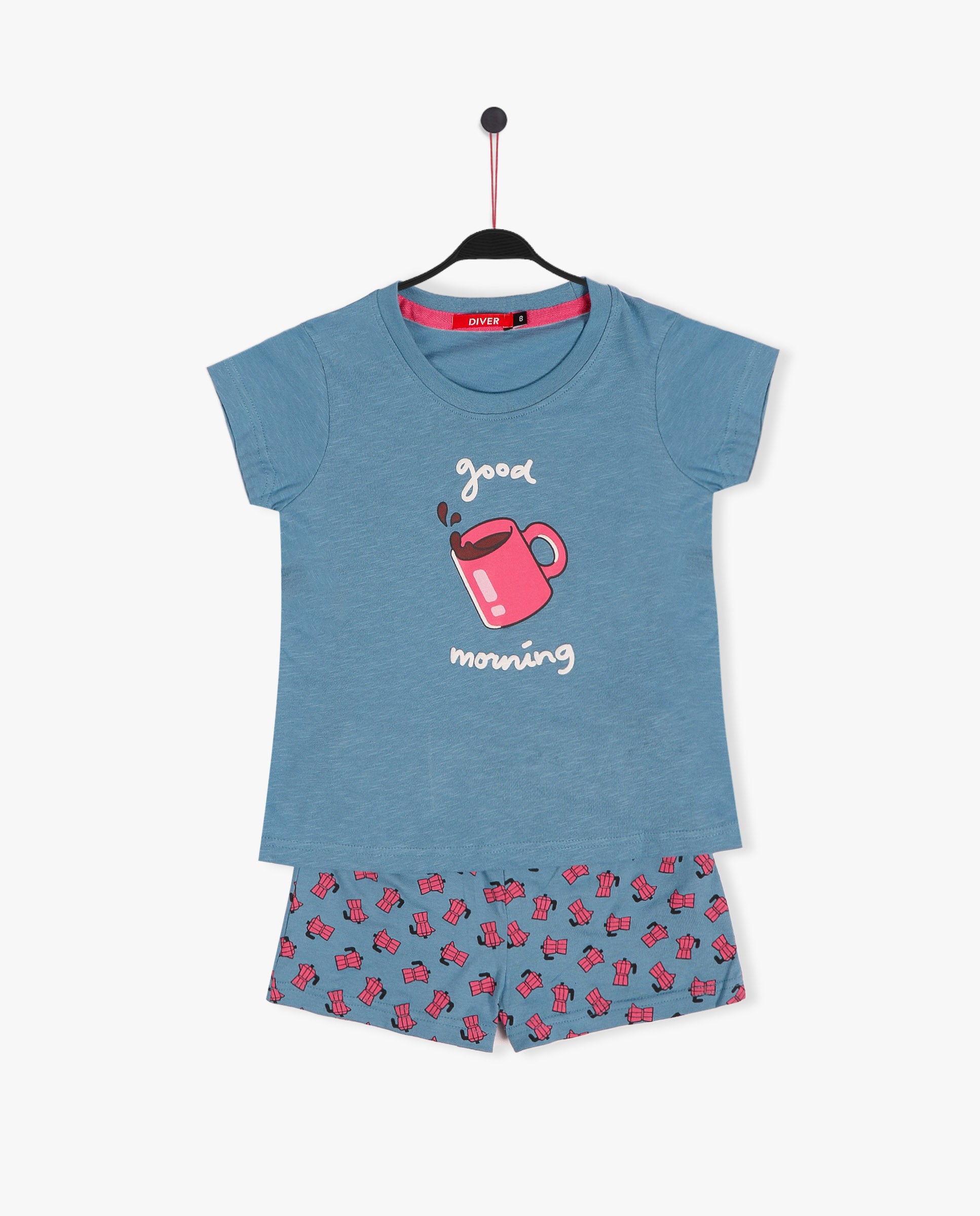 Conjunto Admas 2 Piezas Mangas Cortas Estampado P/ Niñas 60860 by Admas