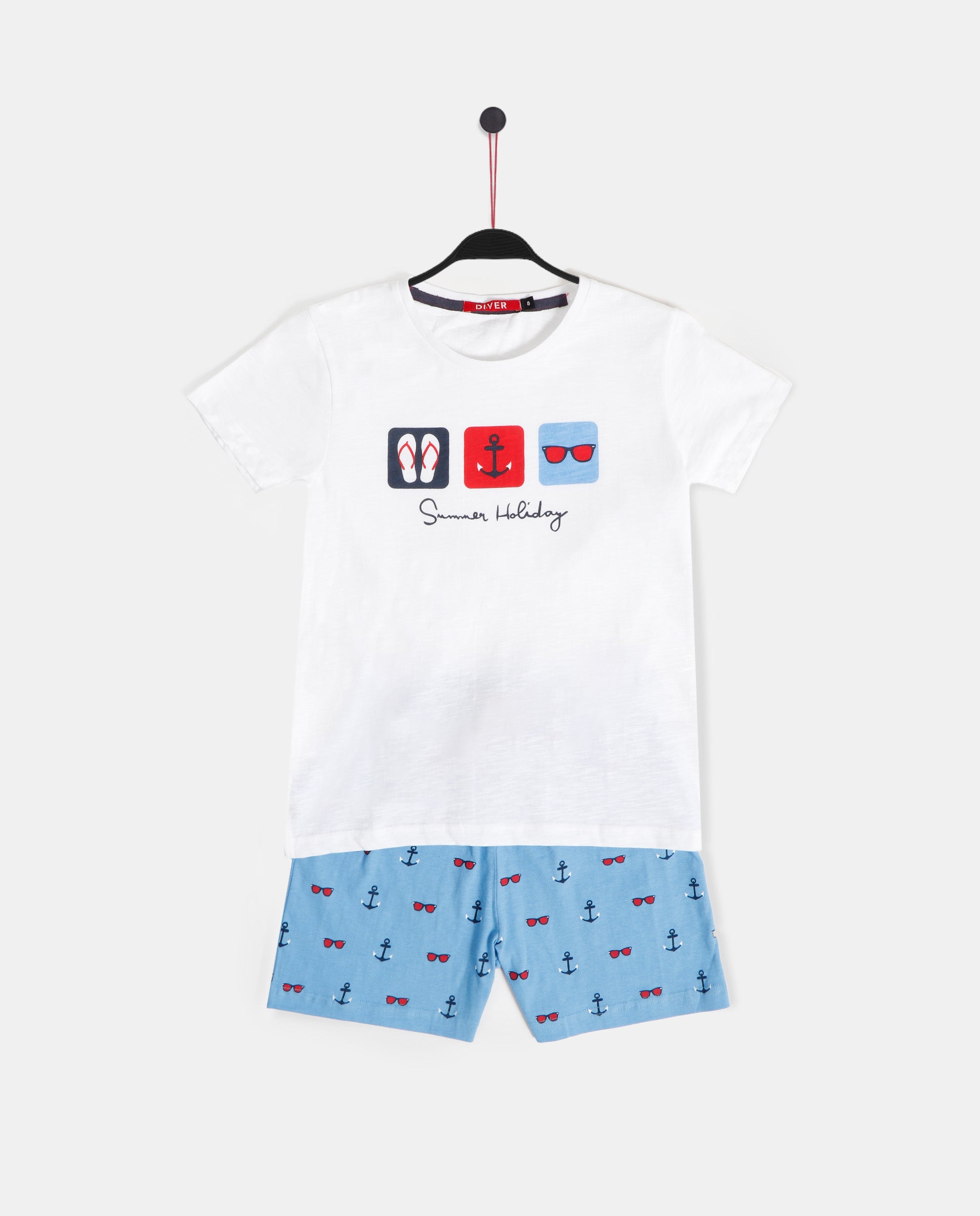 Conjunto Admas 2 Piezas Mangas Cortas Estampado P/ Niños 60878 by Admas