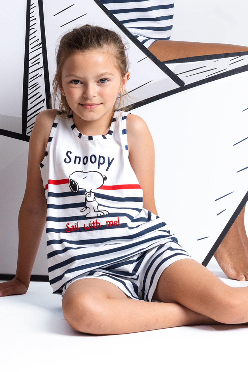 Conjunto Peanuts Rayas 2 Piezas Para Niñas by Peanuts