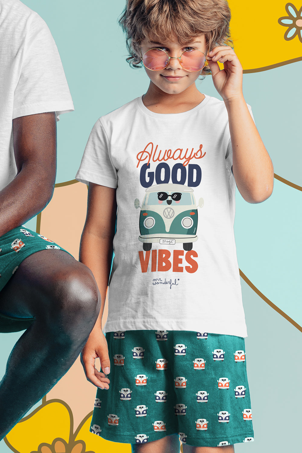 Conjunto Mr Wonderful Mangas Cortas Estampado 2 Peizas Para Niños by Mr. Wonderful