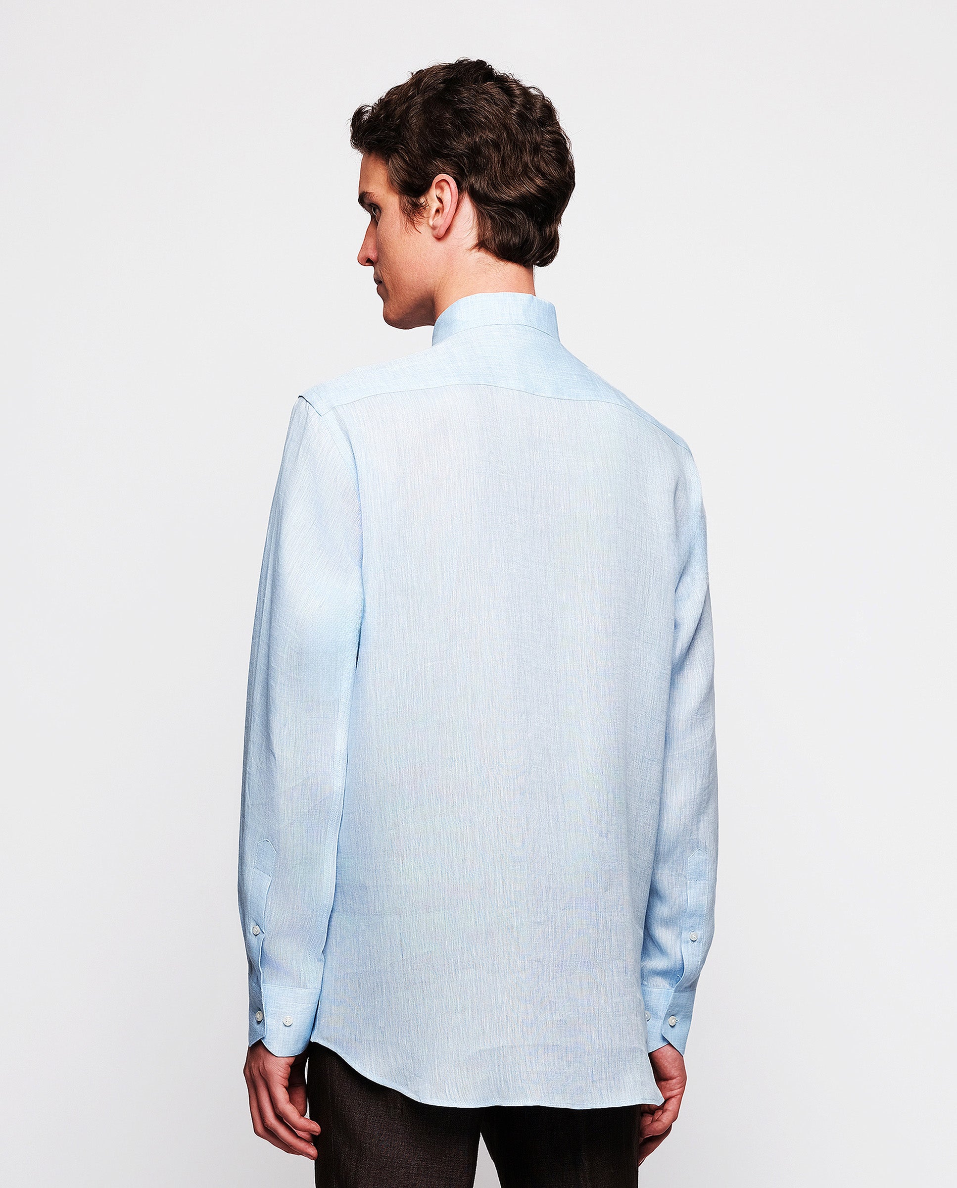 Camisa Mirto Mangas Largas Lisa Cuello Chino P/ Caballeros 6468 by Mirto