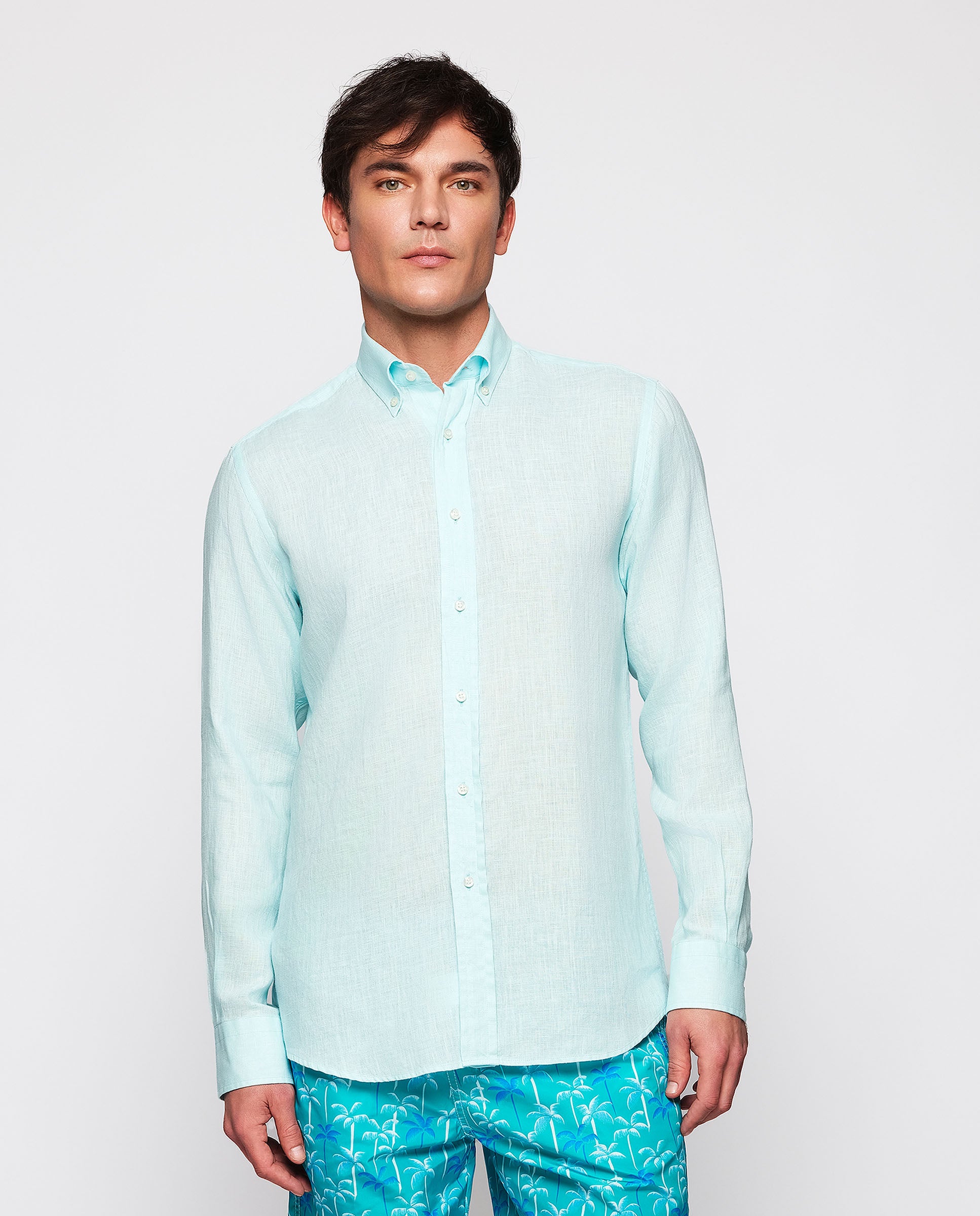 Camisa Mirto Mangas Largas Lisa Para Caballeros