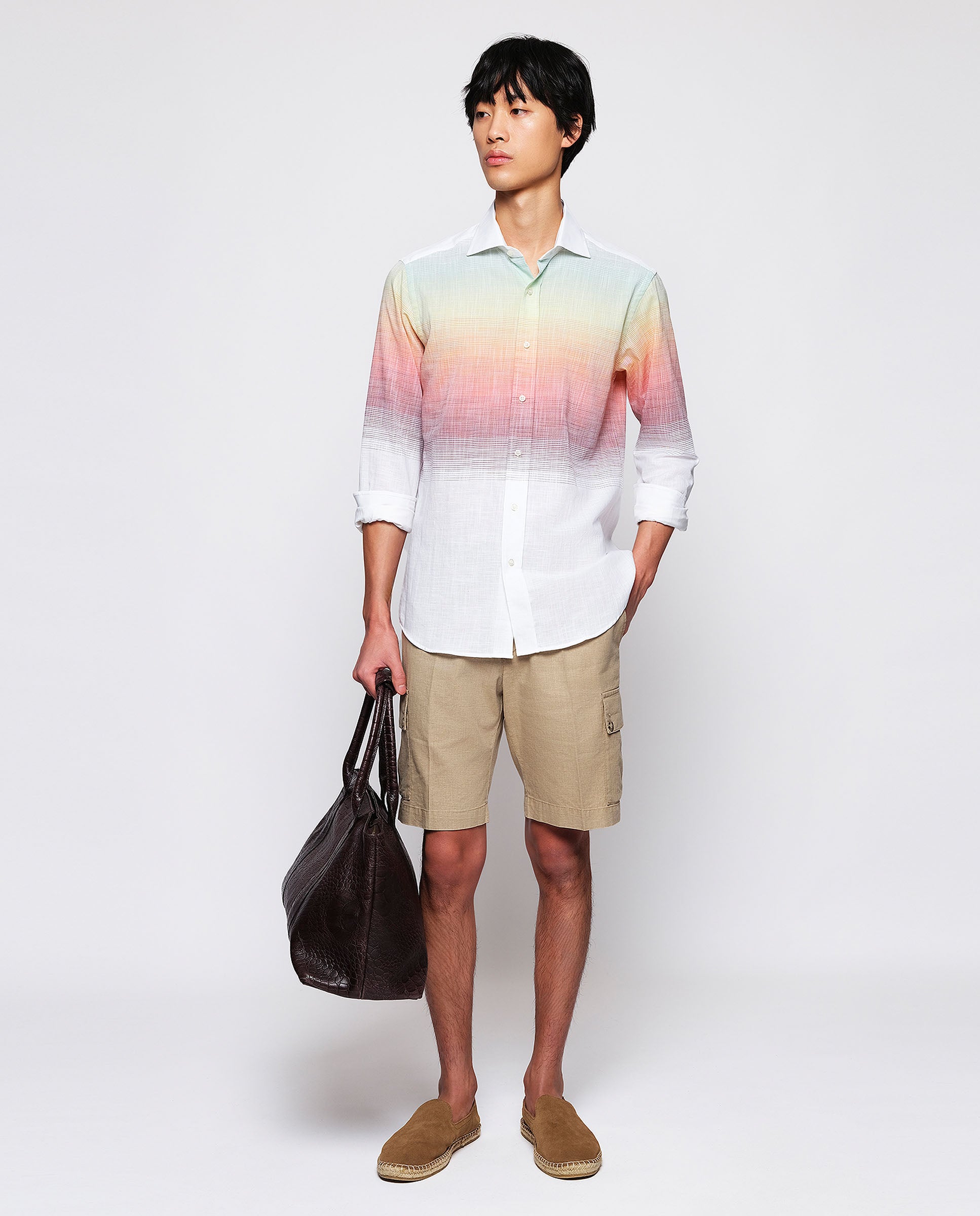 Camisa Mirto Mangas Largas Estampada Para Caballeros by Mirto