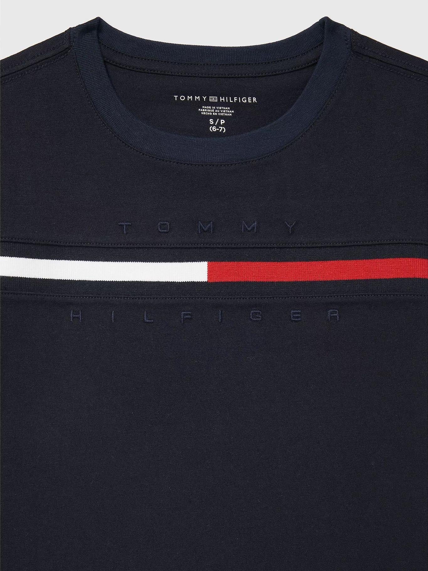 Camiseta Tommy Hilfiger Mangas Cortas Estampada Para Niños