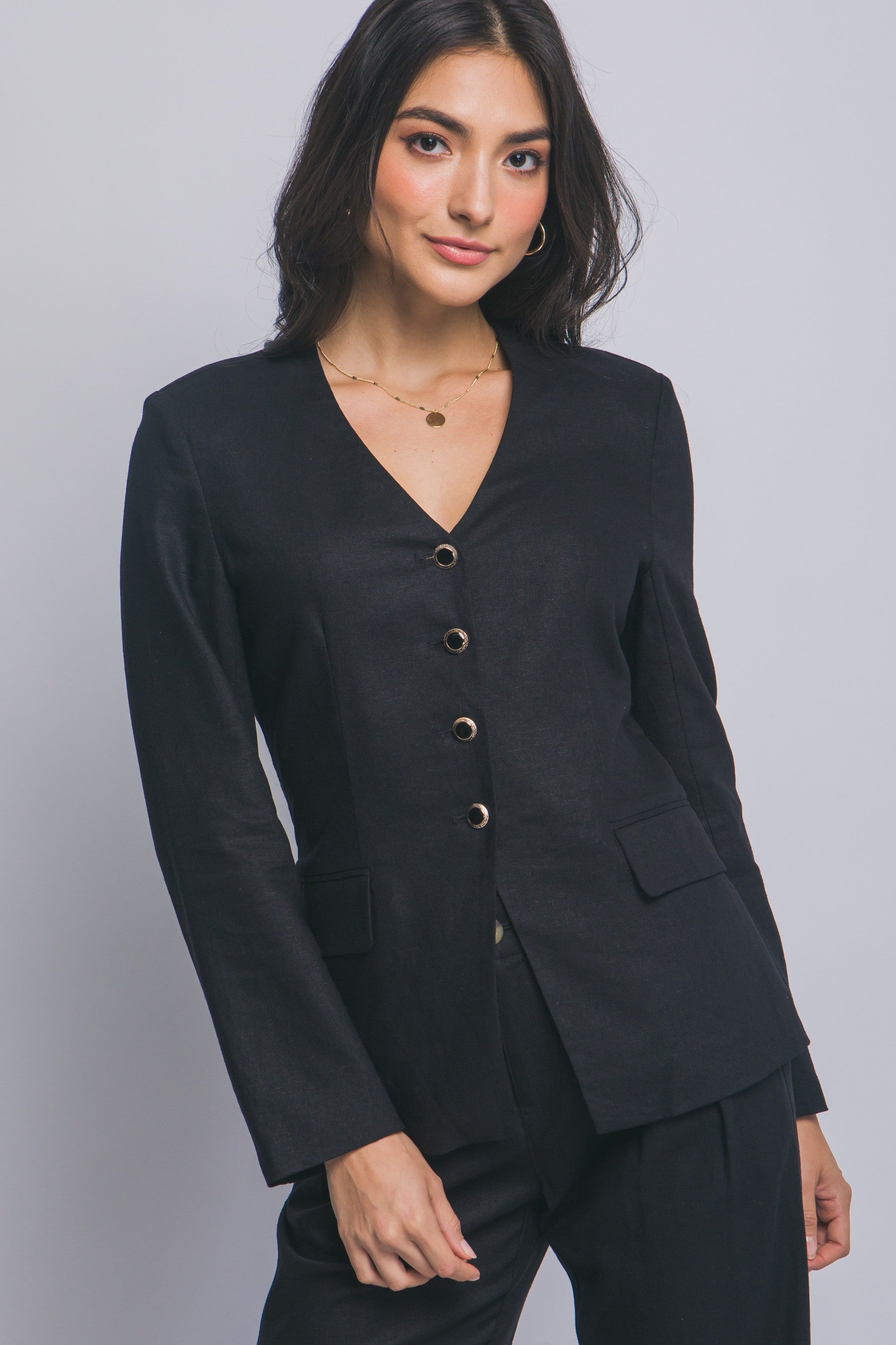 Chaqueta Love Tree Mangas Largas Liso para Damas