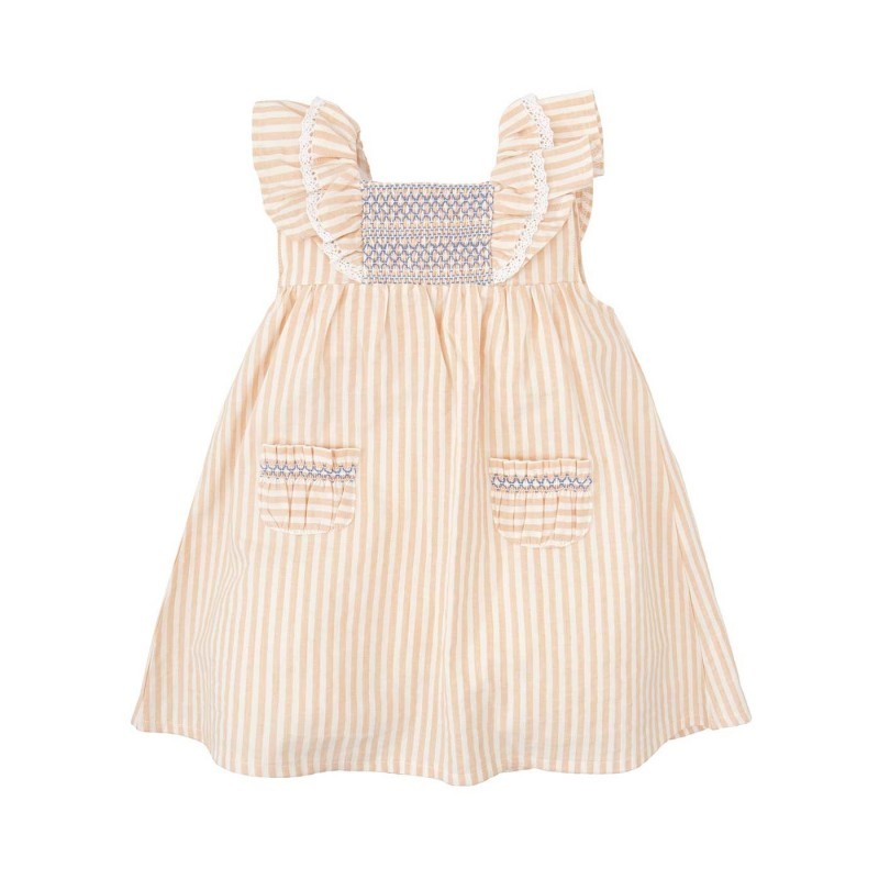 Vestido Babidu Mangas Cortas Rayas P/ Niñas 90455 by Babidu