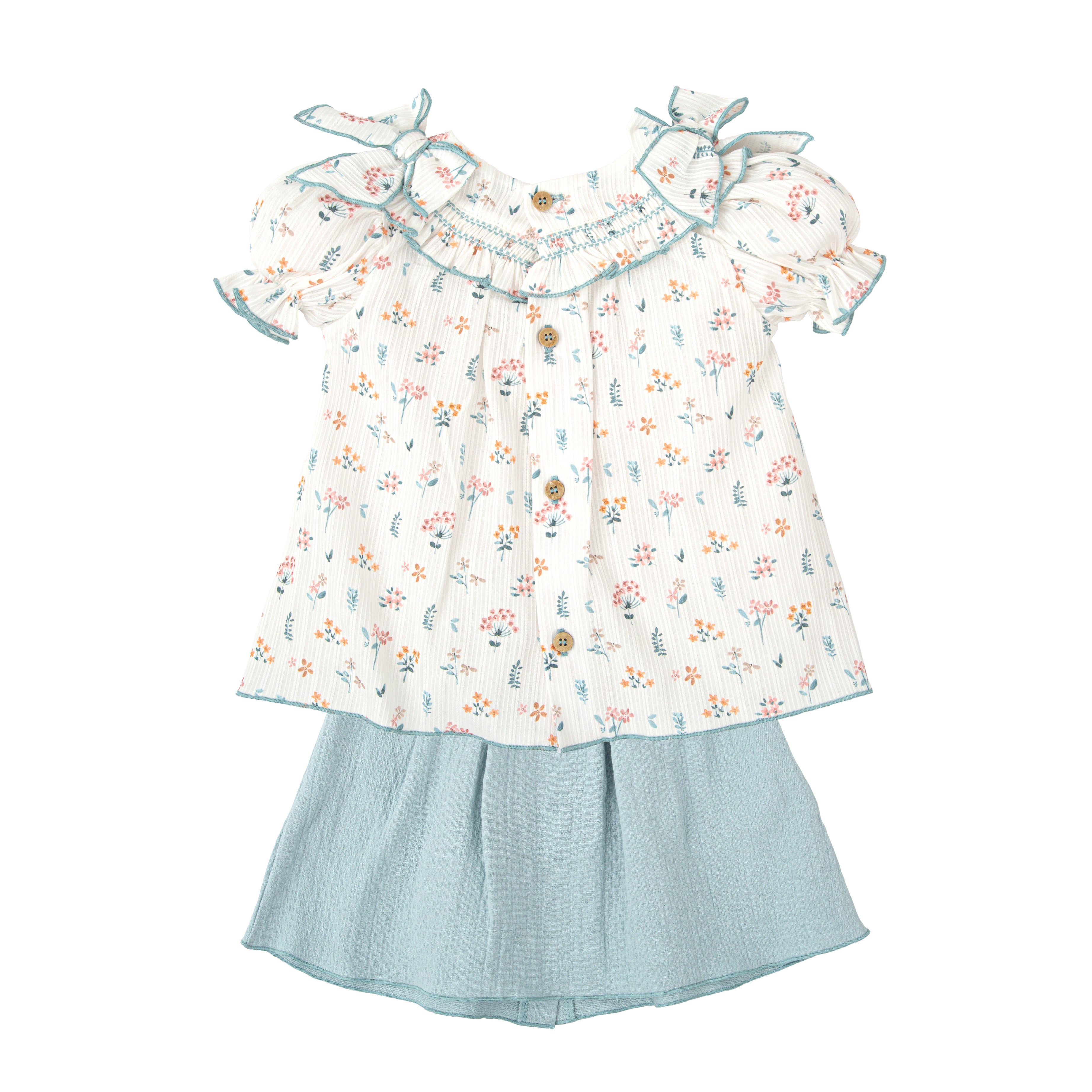 Conjunto Babidu Mangas Cortas Estampado Para Niñas by Babidu