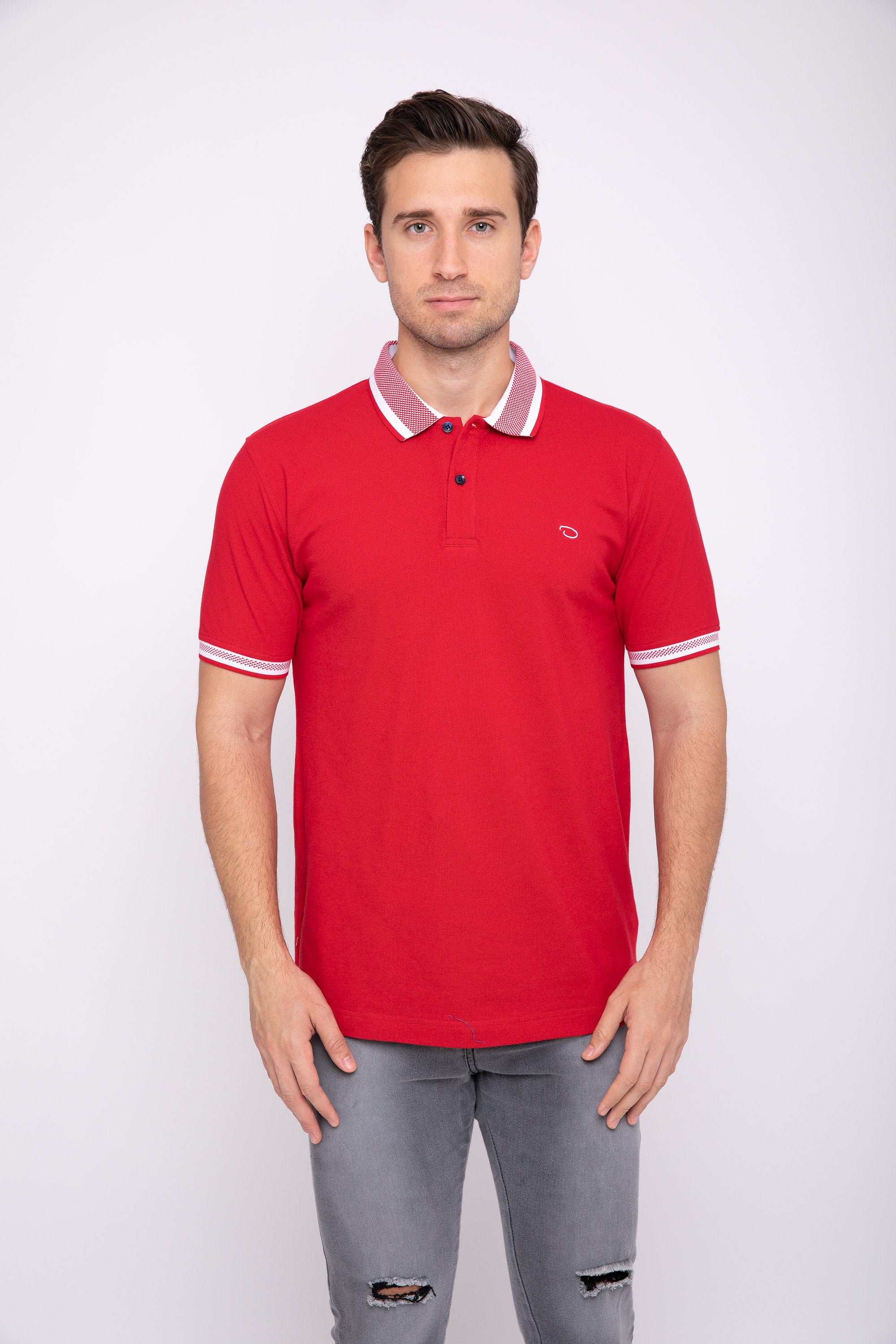 Poloshirt Oscar de La Renta Mangas Cortas Liso para Caballeros