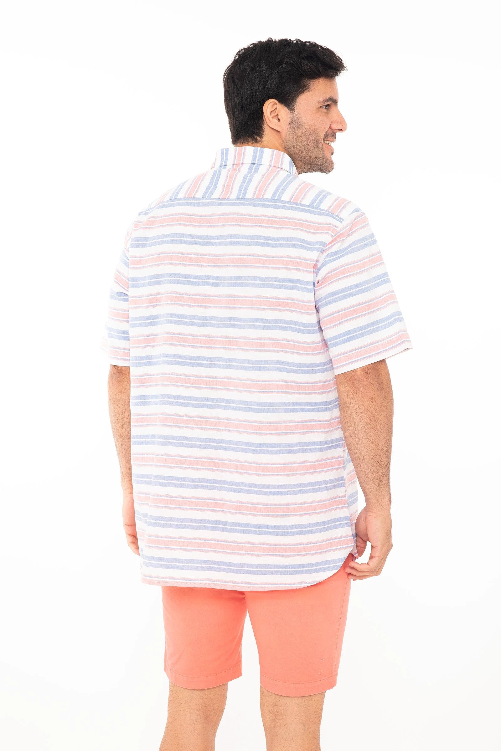 Camisa Oscar De La Renta Mangas Cortas Rayas P/ Caballeros by Oscar De La Renta
