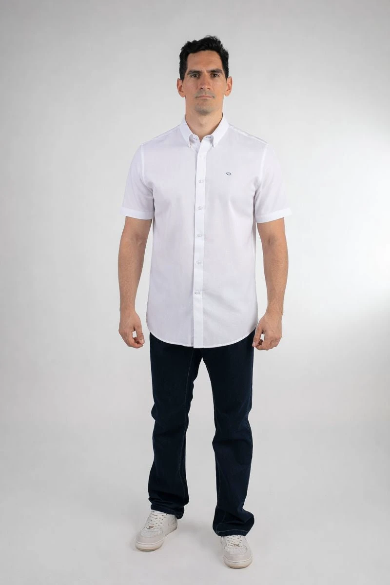 Camisa Oscar De La Renta Mangas Cortas Lisa Para Caballeros by Oscar De La Renta