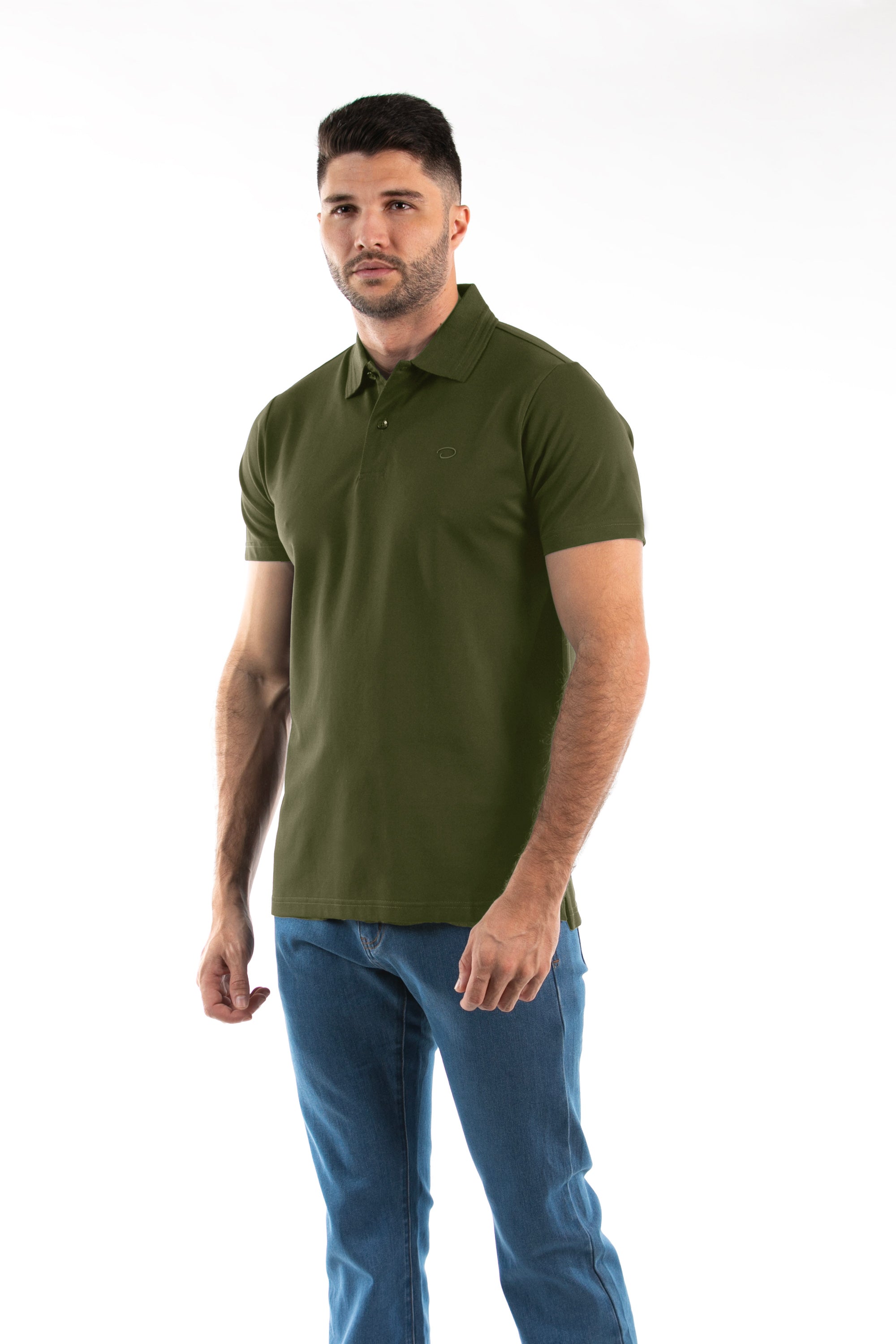 Poloshirt Oscar de La Renta Mangas Cortas Liso para Caballeros