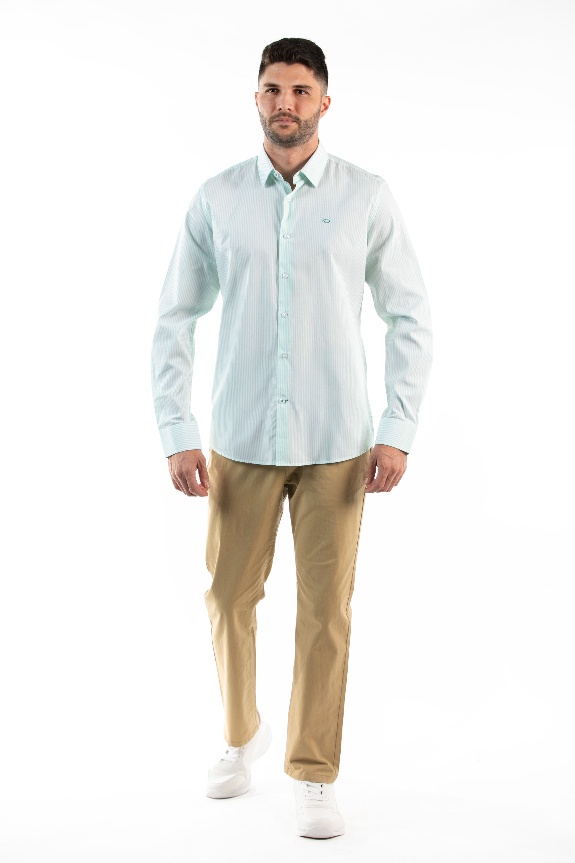 Camisa Oscar de La Renta Mangas Largas Rayas para Caballeros