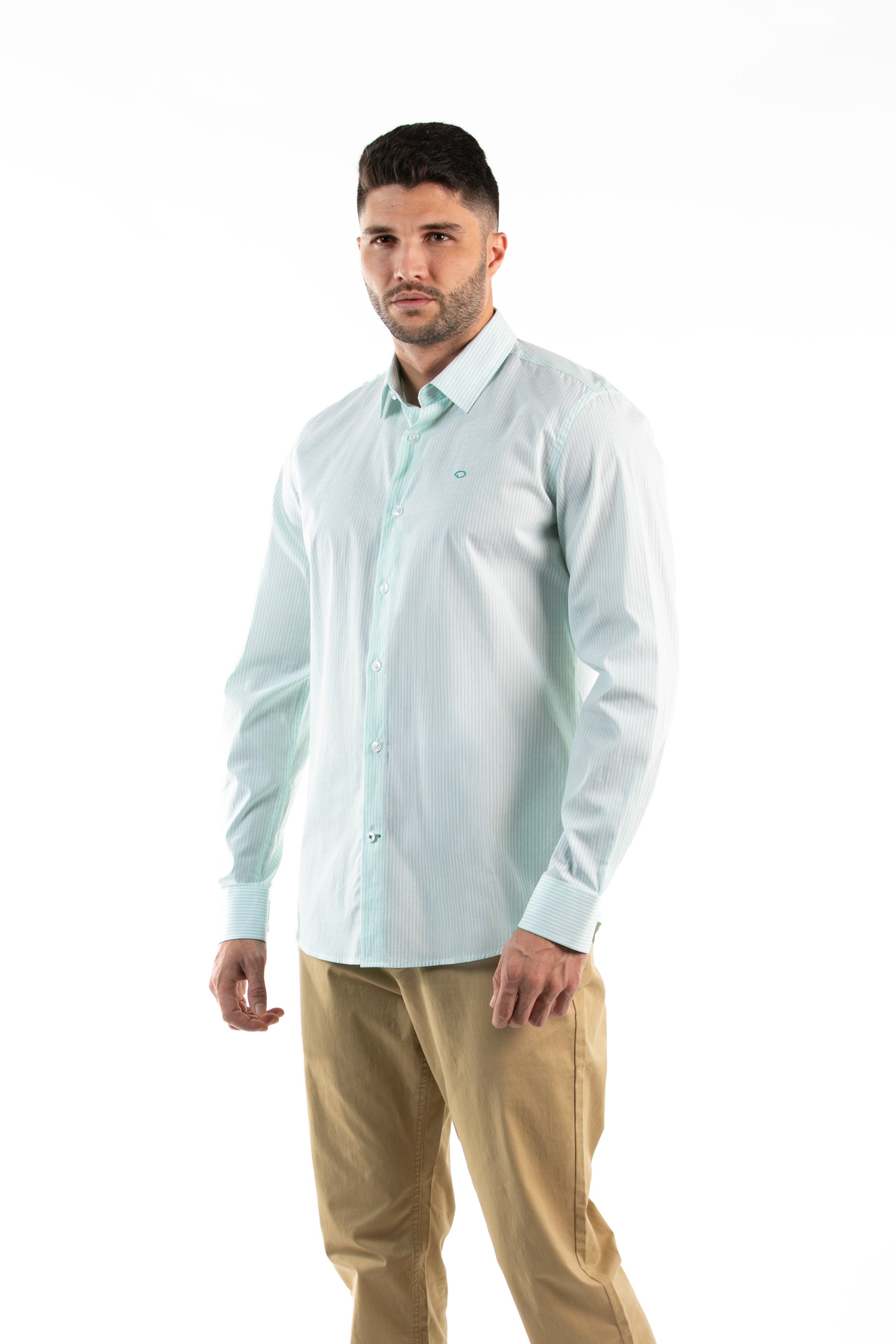 Camisa Oscar de La Renta Mangas Largas Rayas para Caballeros