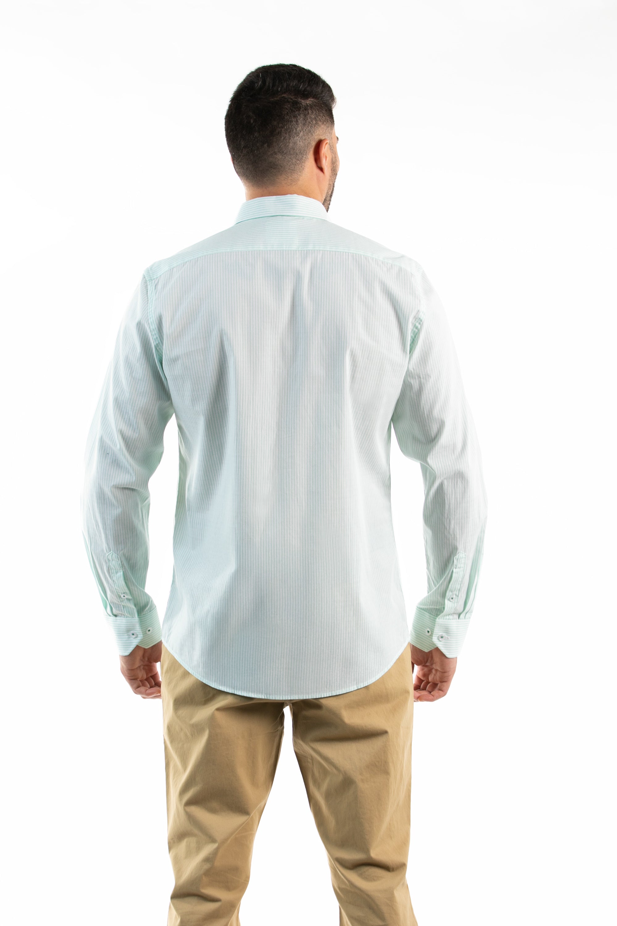 Camisa Oscar de La Renta Mangas Largas Rayas para Caballeros